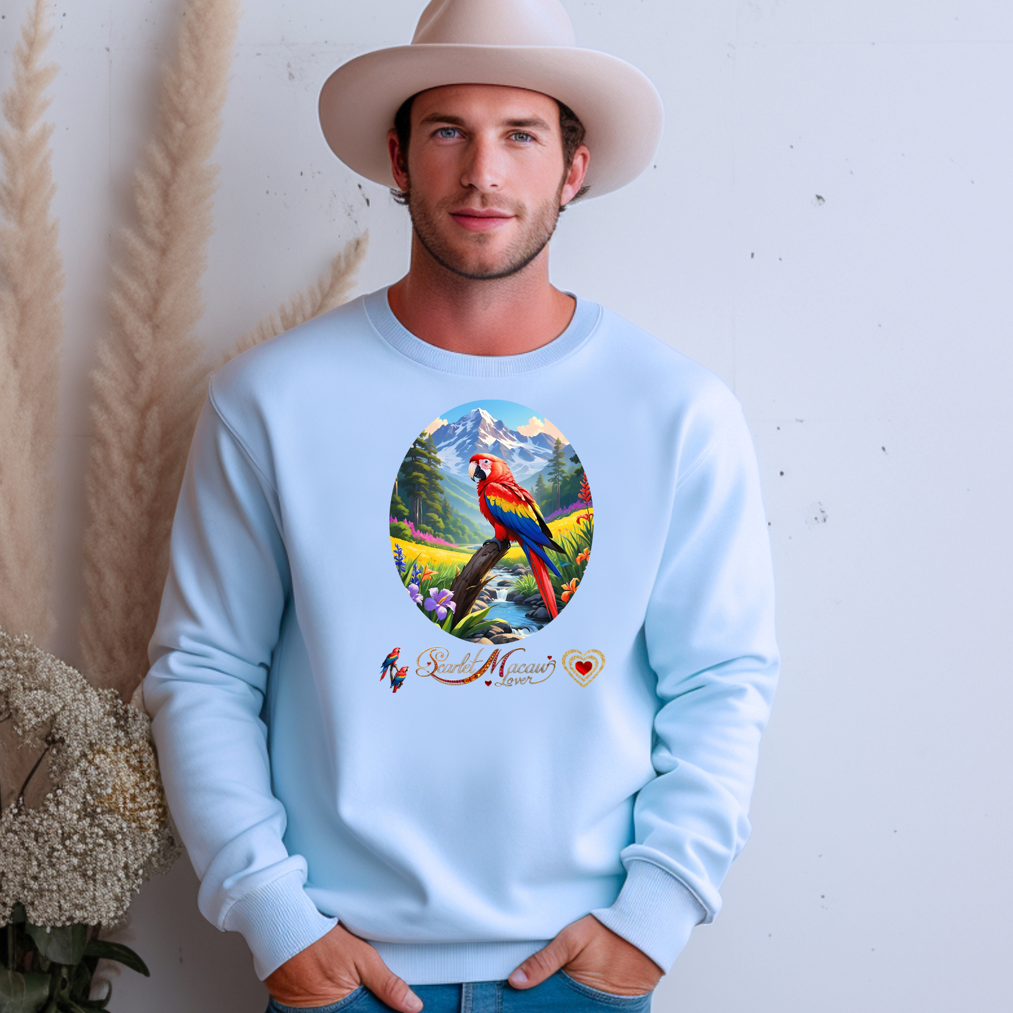 Nature Scarlet Macaw Lover Sweatshirt