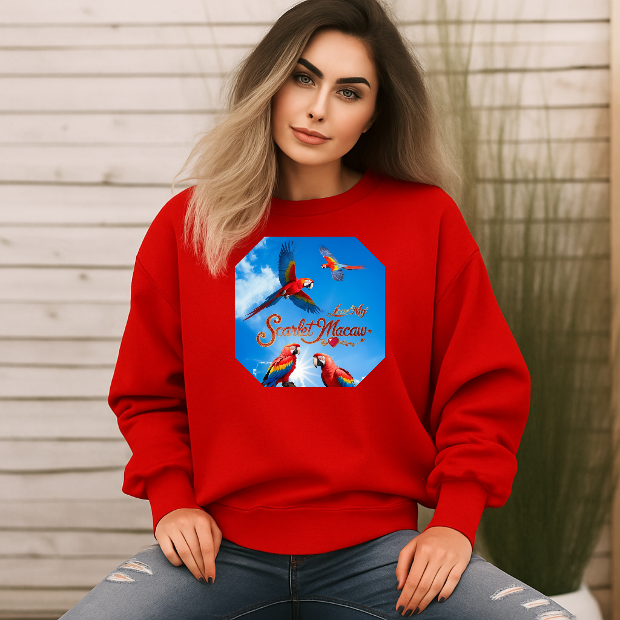 Scarlet Macaw Sweatshirt