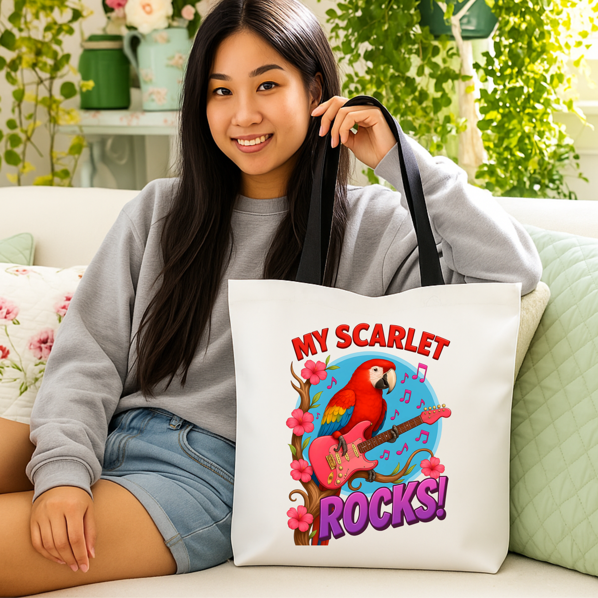 Scarlet Macaw Tote Bag