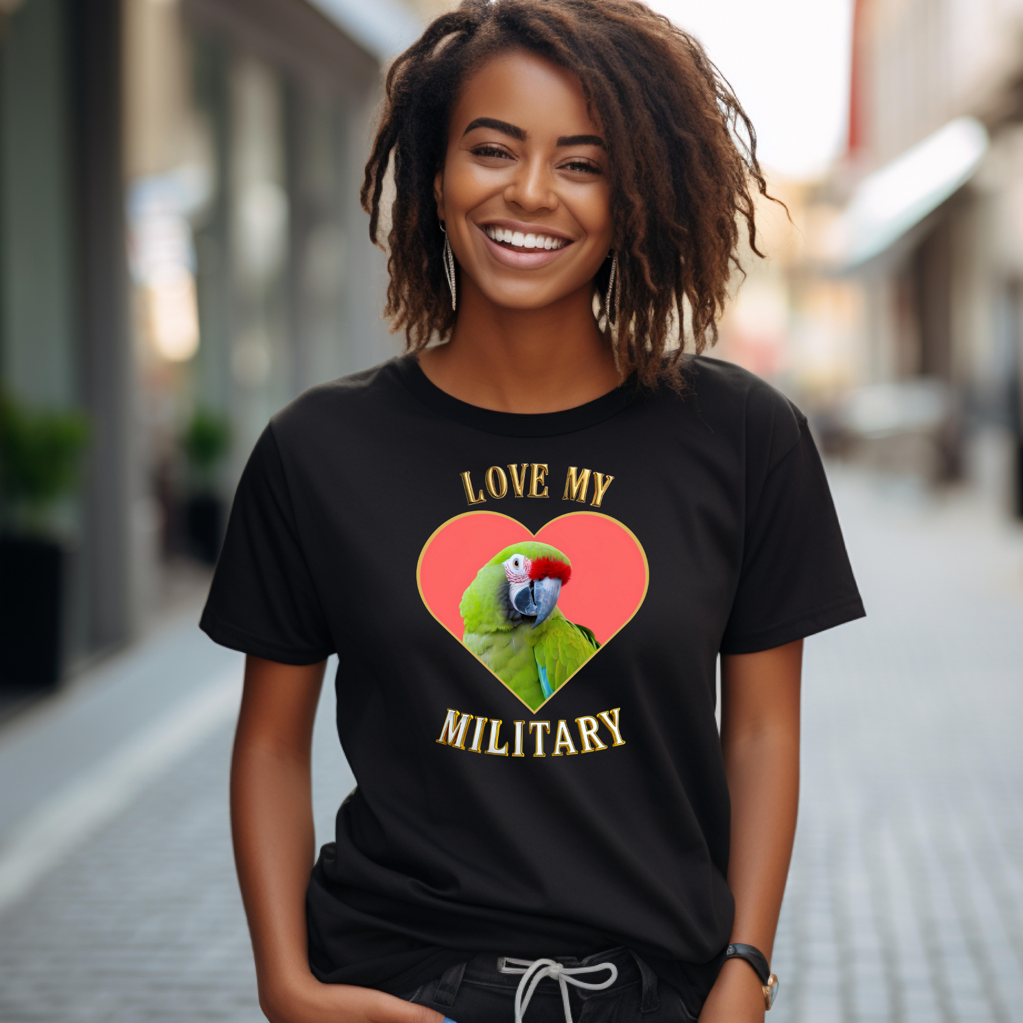 Love My Military Macaw T-Shirt