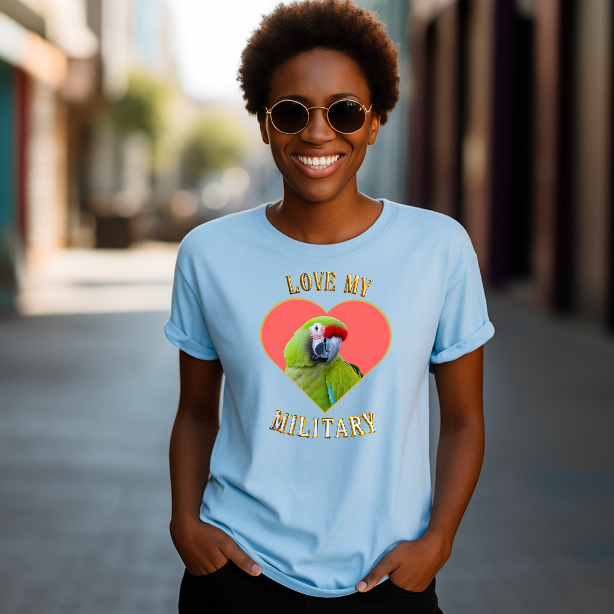 Love My Military Macaw T-Shirt