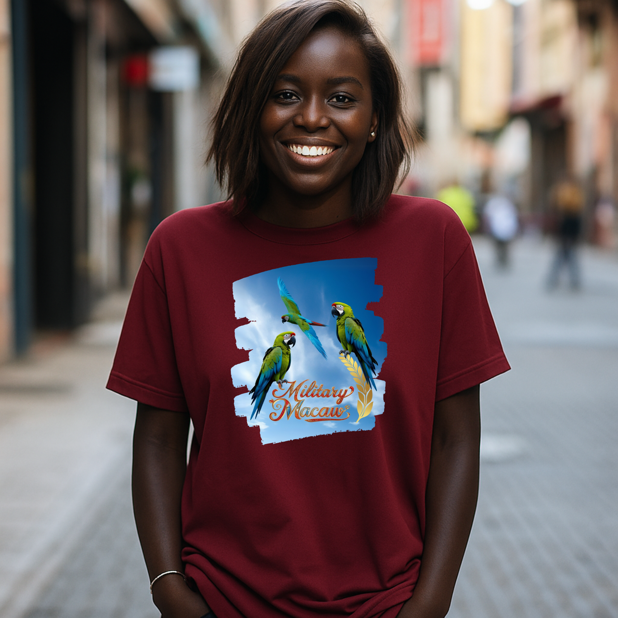 Flying Military Macaw T-Shirt