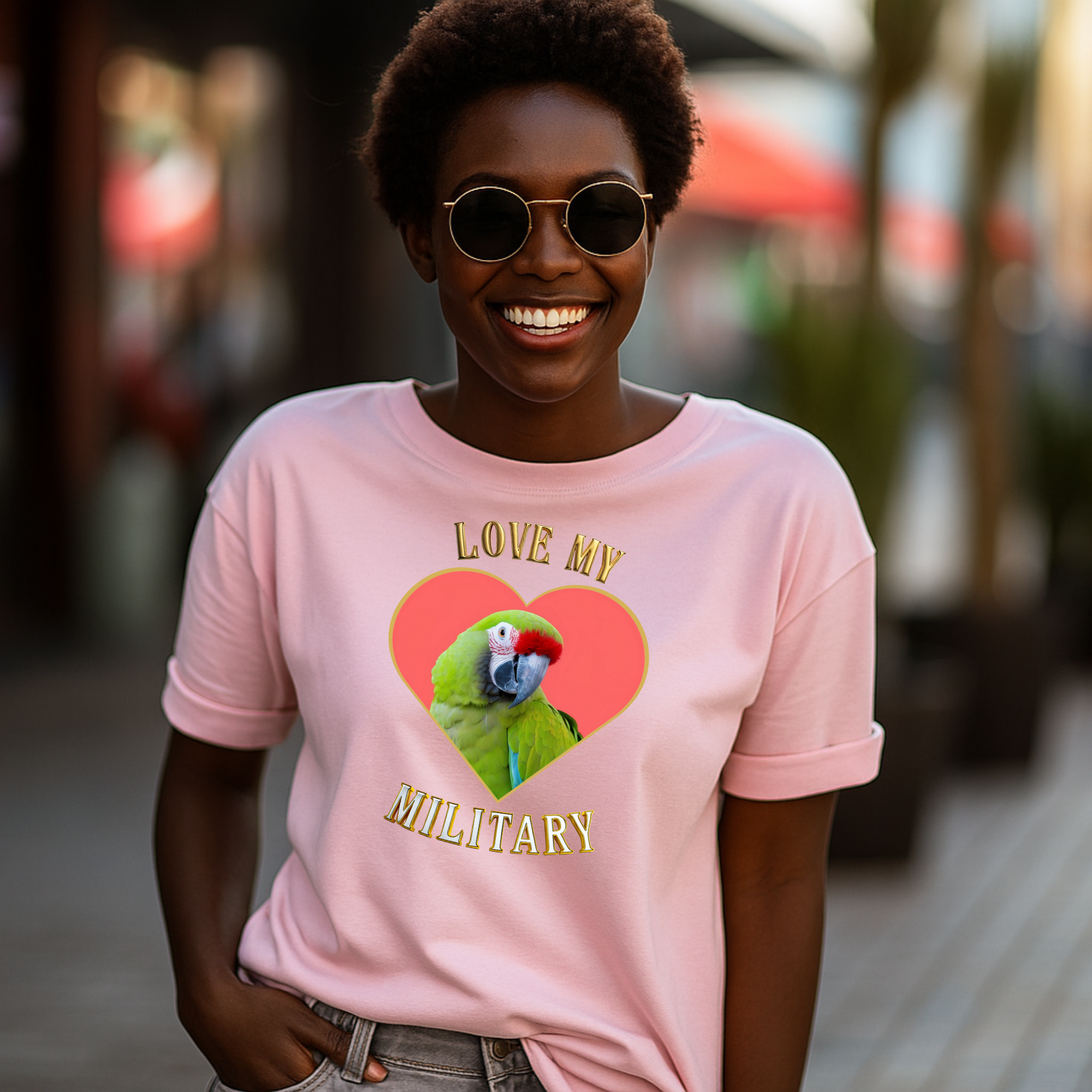 Love My Military Macaw T-Shirt