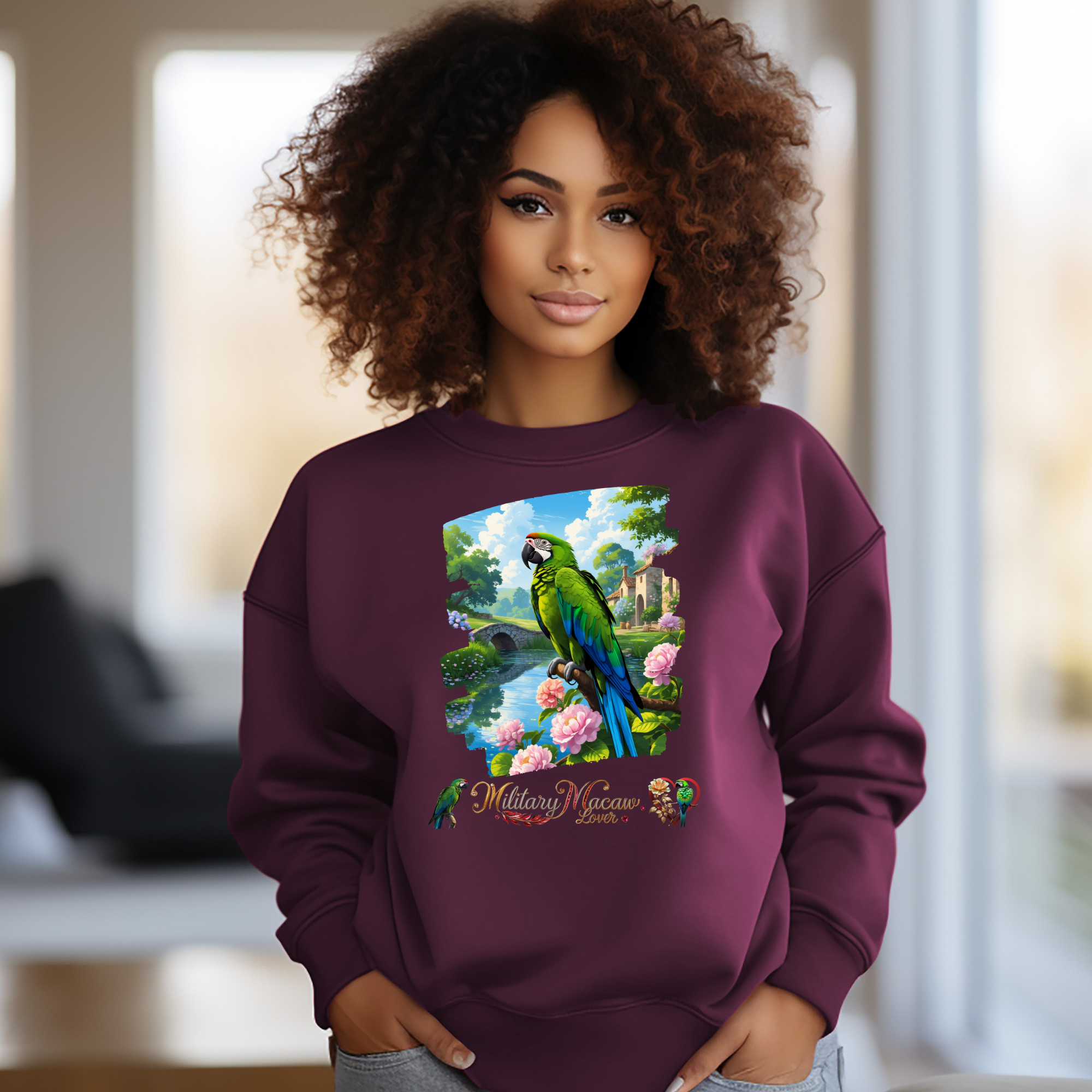 Military Macaw Lover Nature Sweatshirt