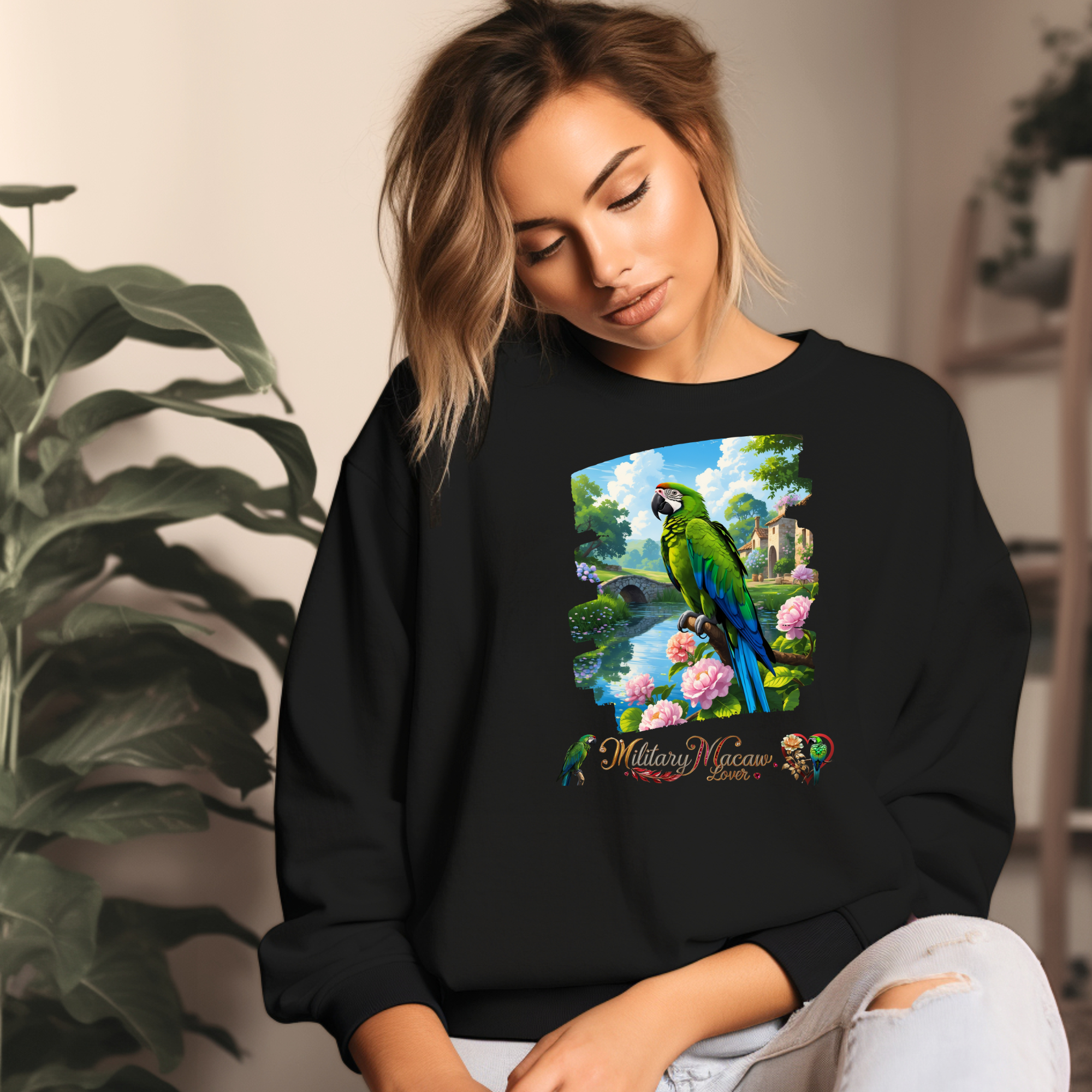 Military Macaw Lover Nature Sweatshirt