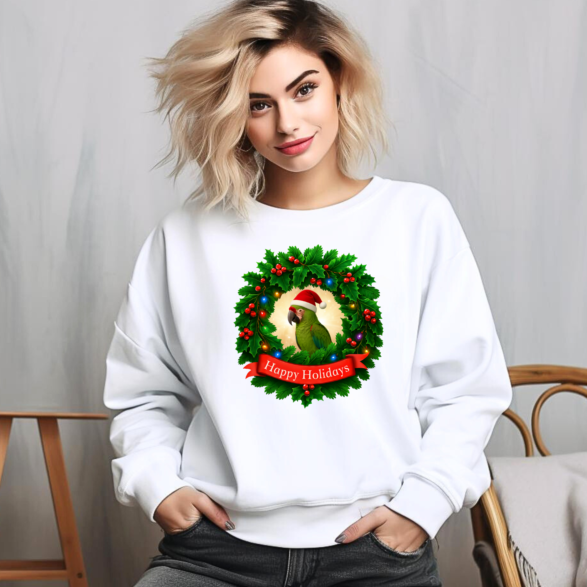 Happy Holidays Military Sweatshirt