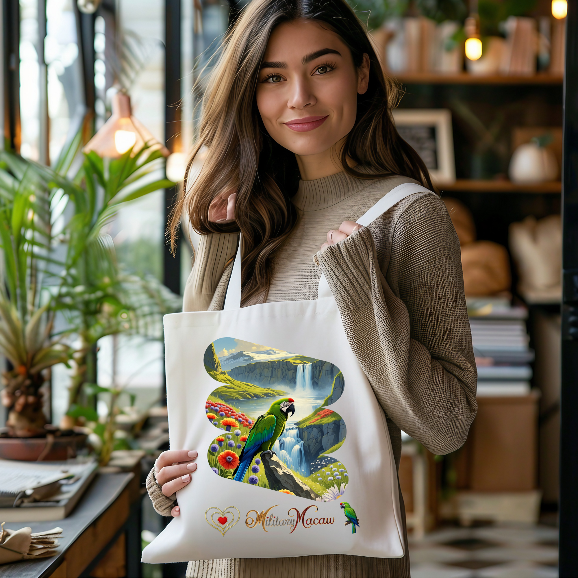 Military Macaw Tote Bag