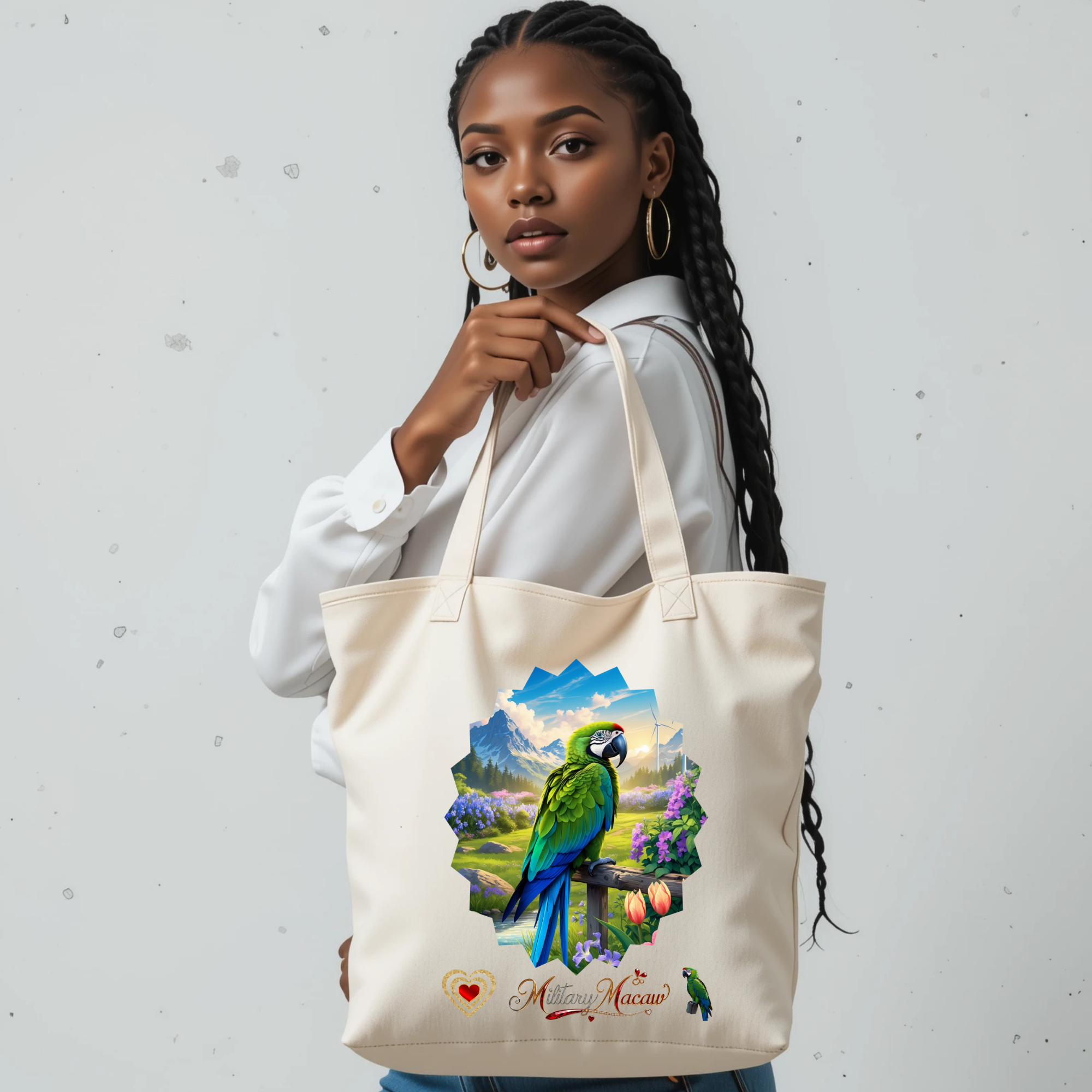 Military Macaw Tote Bag