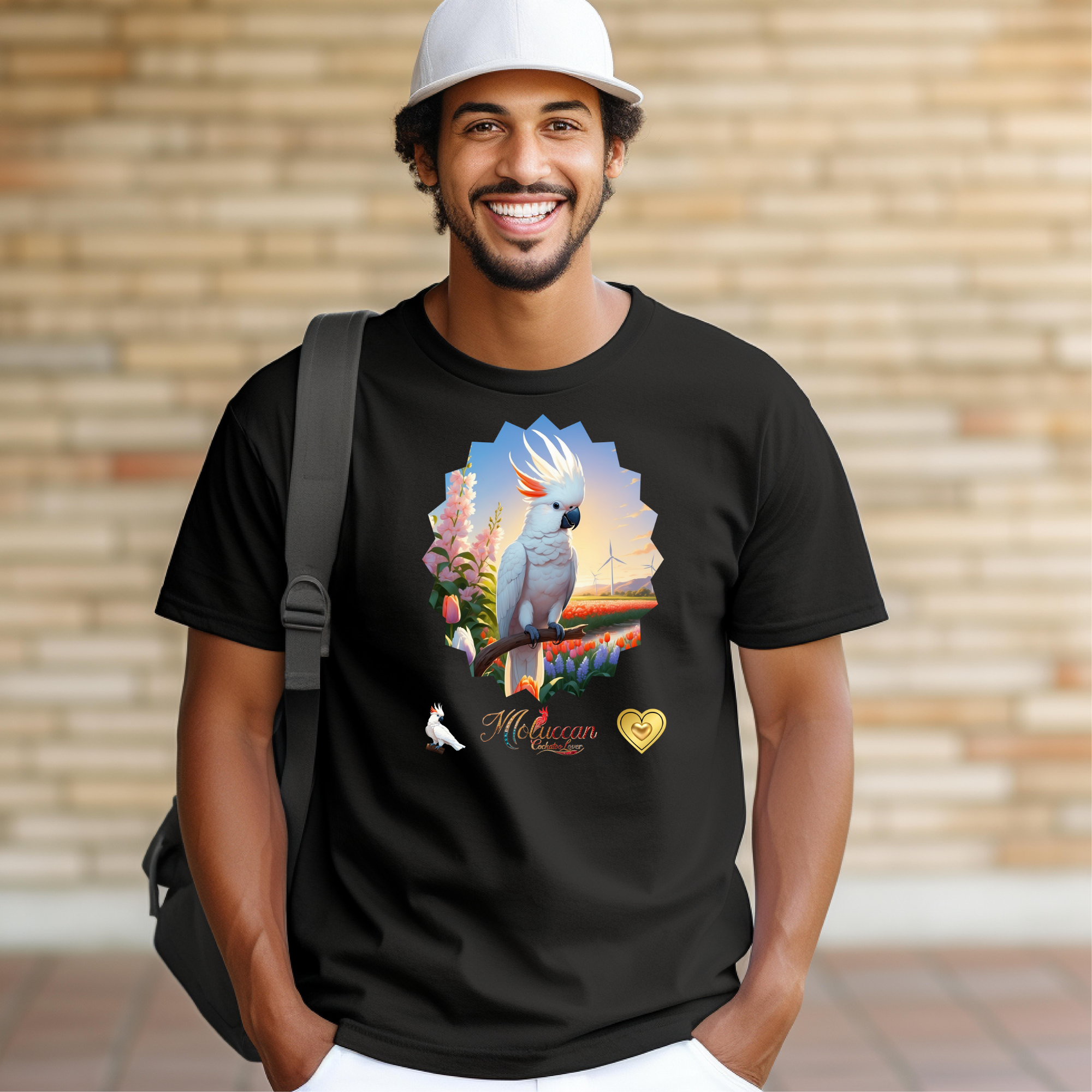 Moluccan Cockatoo Lover Floral T-Shirt