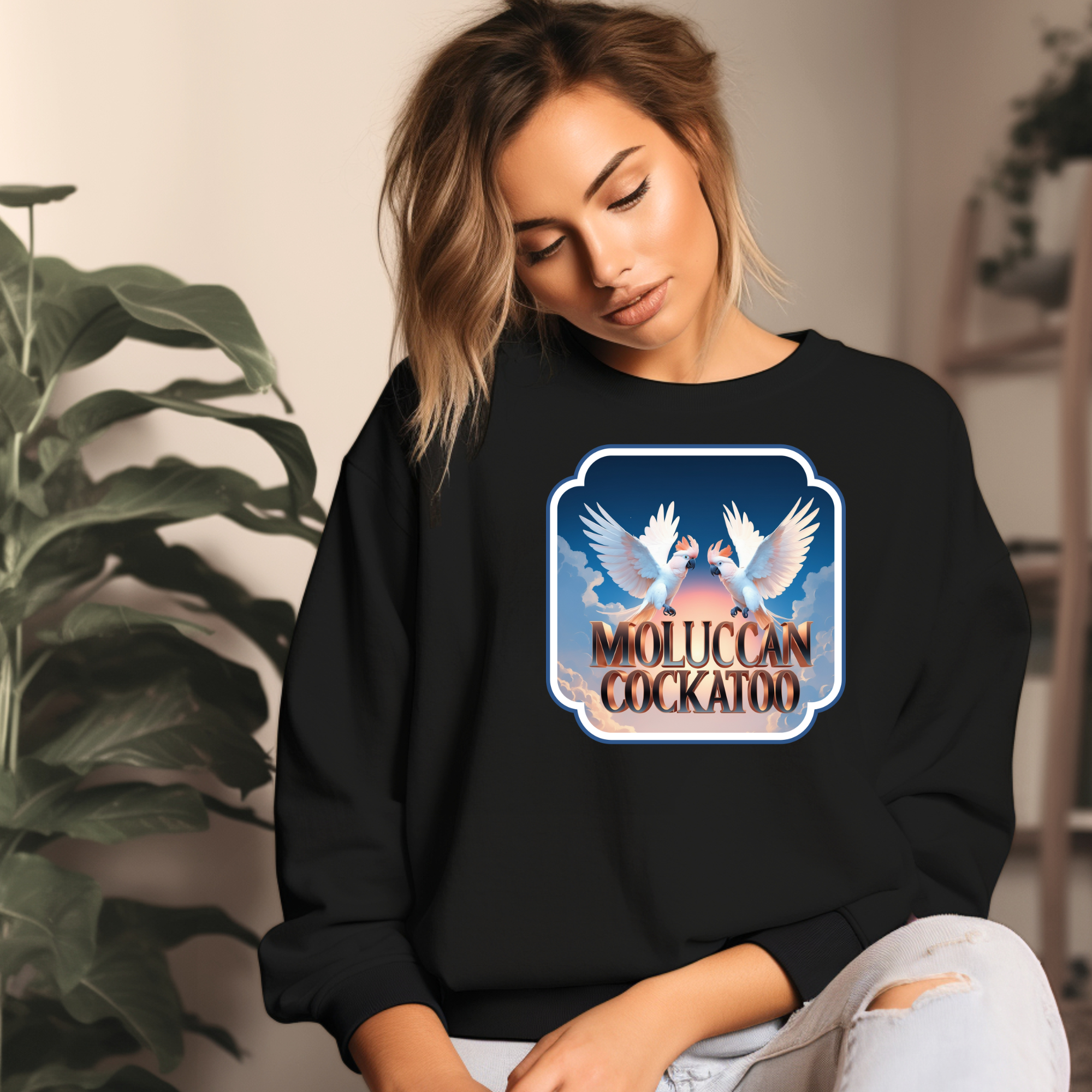 Moluccan Cockatoo Flying Sweatshirt