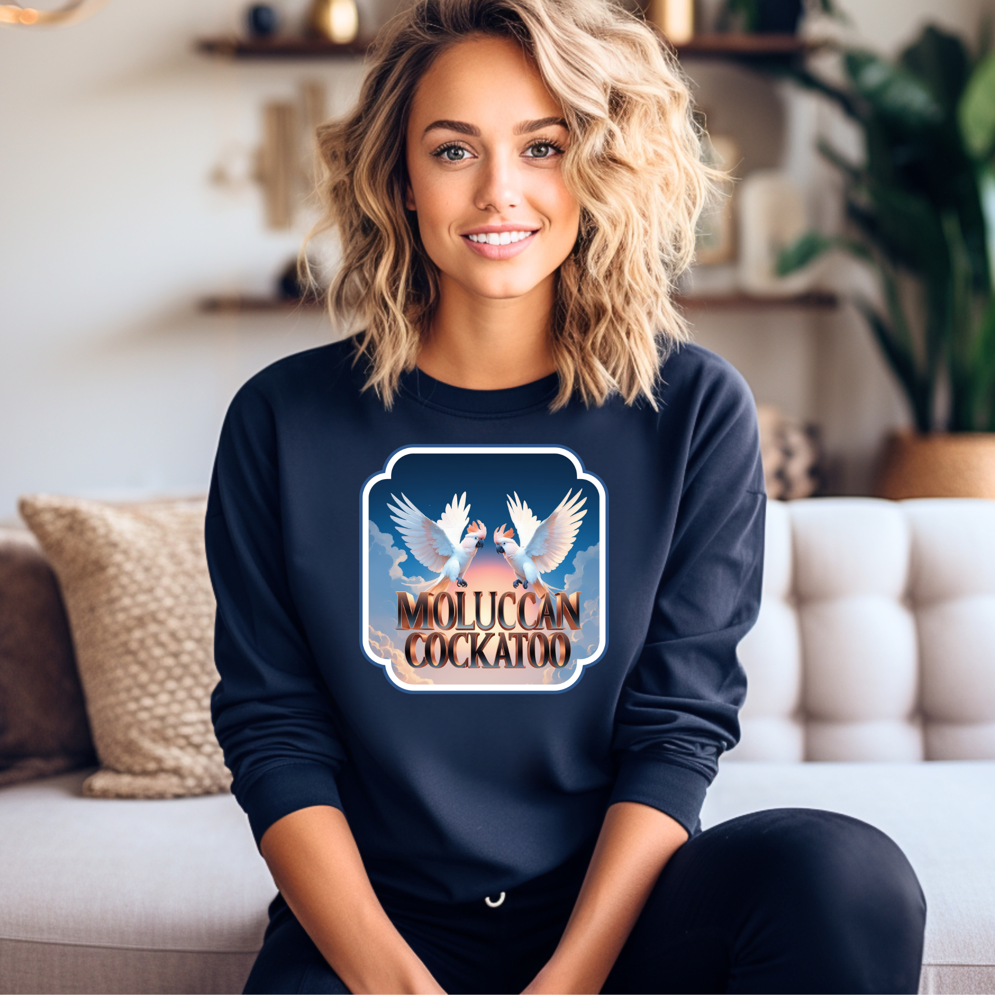 Moluccan Cockatoo Flying Sweatshirt