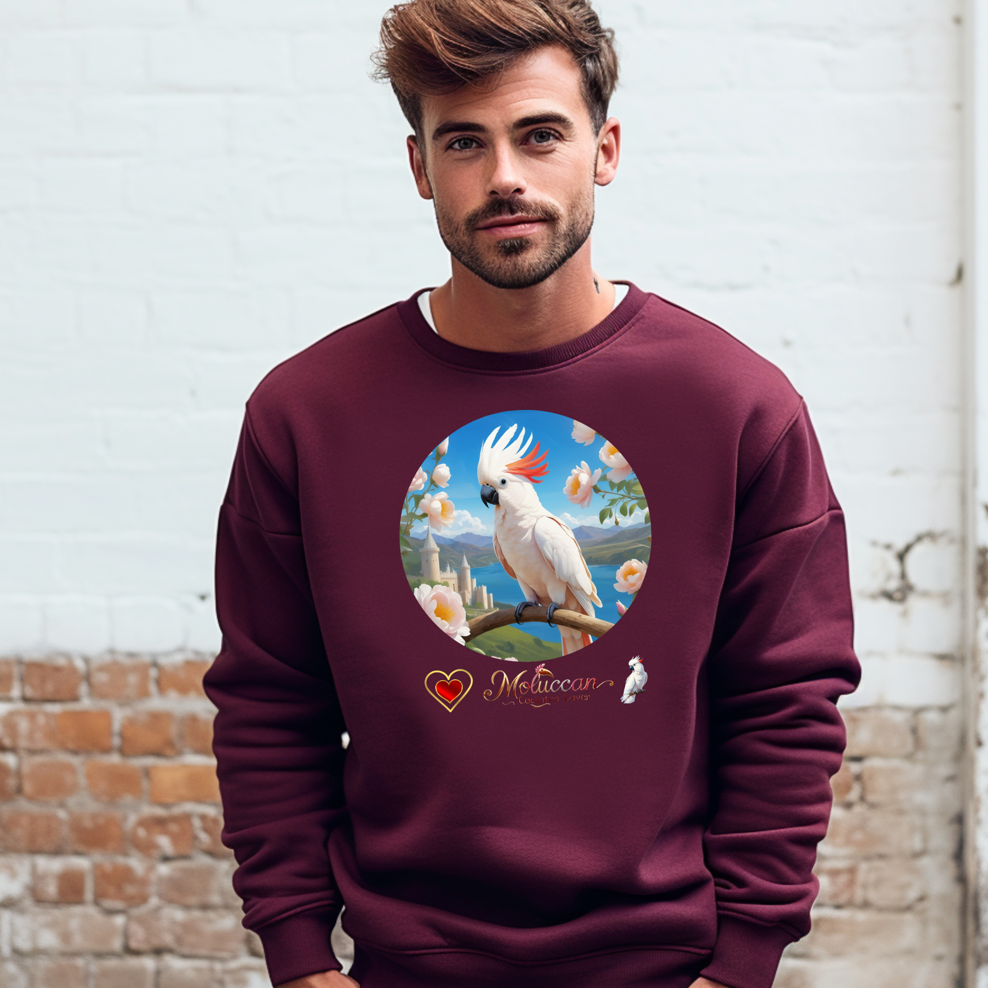 Moluccan Cockatoo Lover Floral Sweatshirt