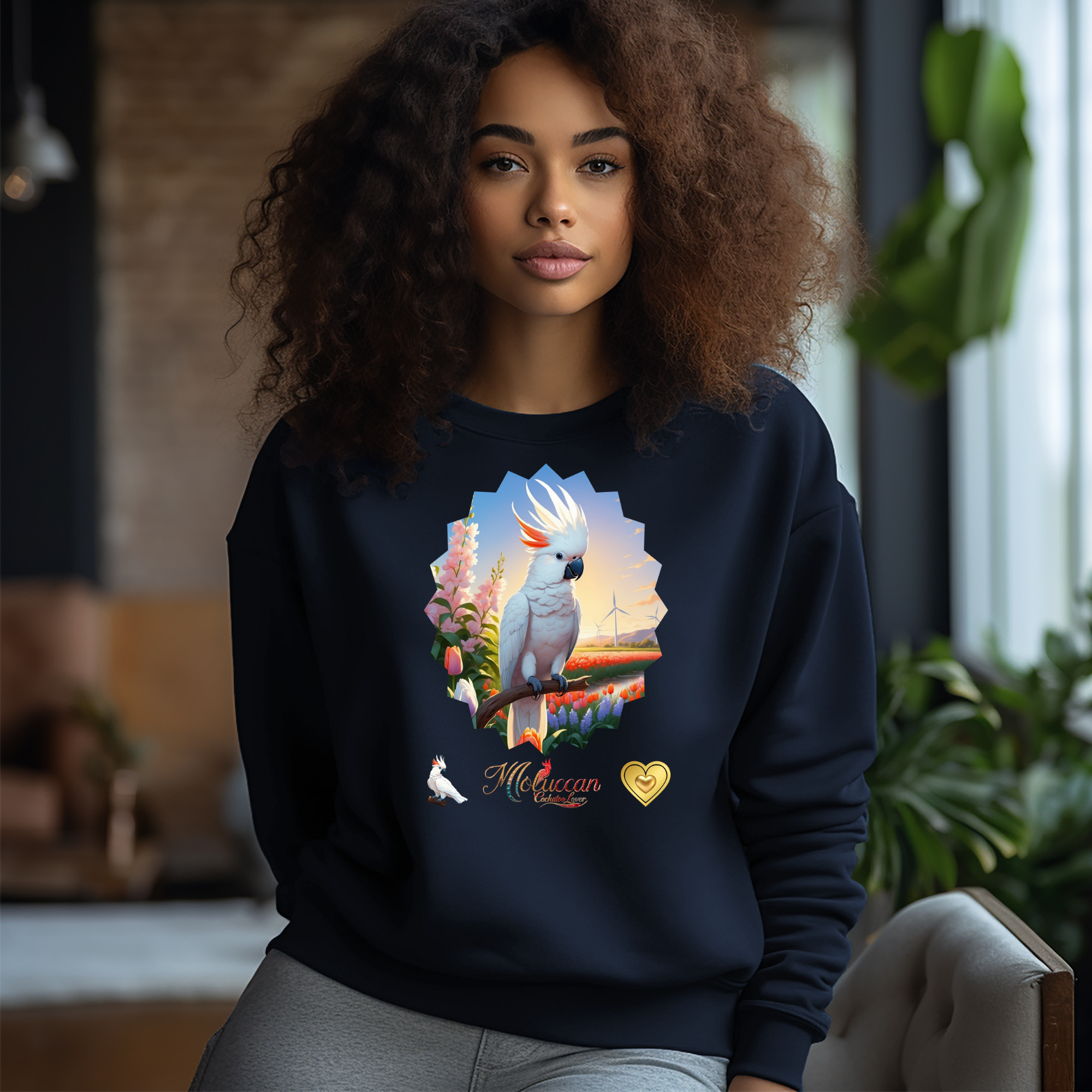 White Moluccan Cockatoo Lover Sweatshirt