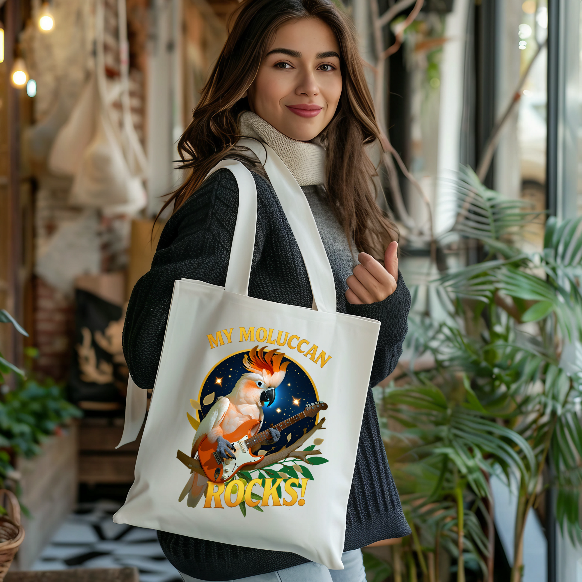 Moluccan Cockatoo Tote Bag