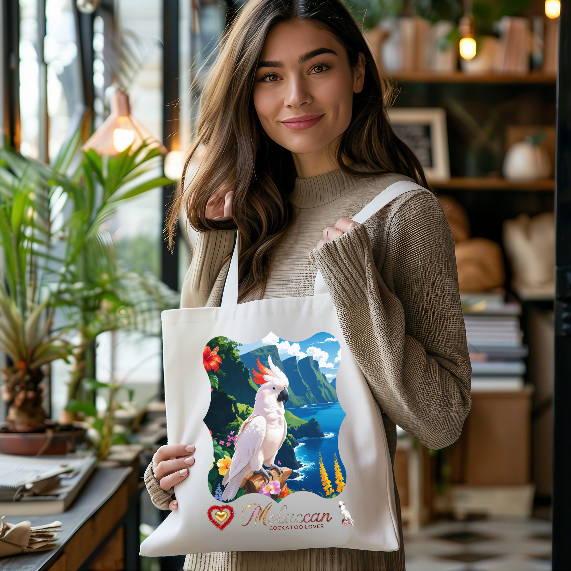 Moluccan Cockatoo Tote Bag