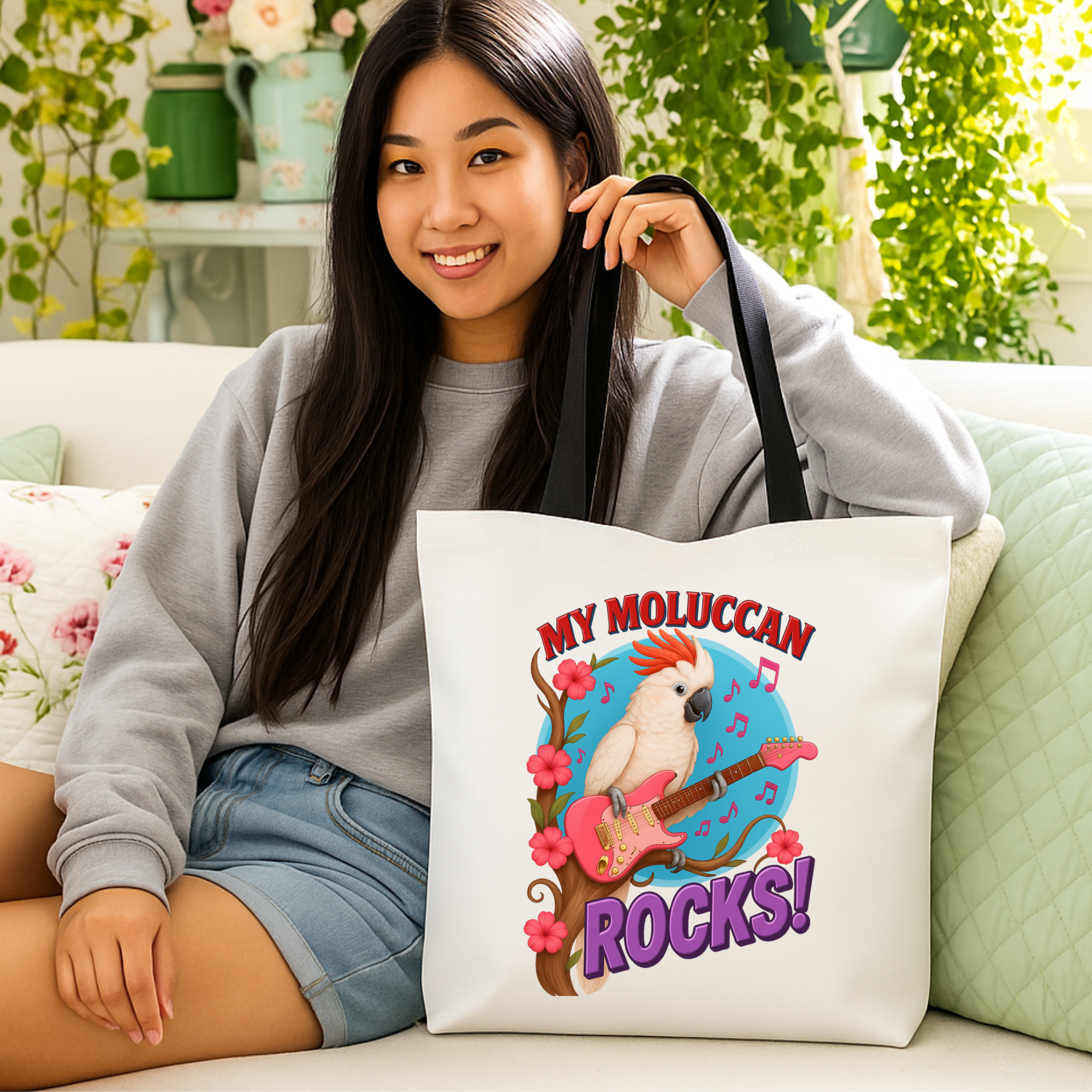 Moluccan Cockatoo Tote Bag