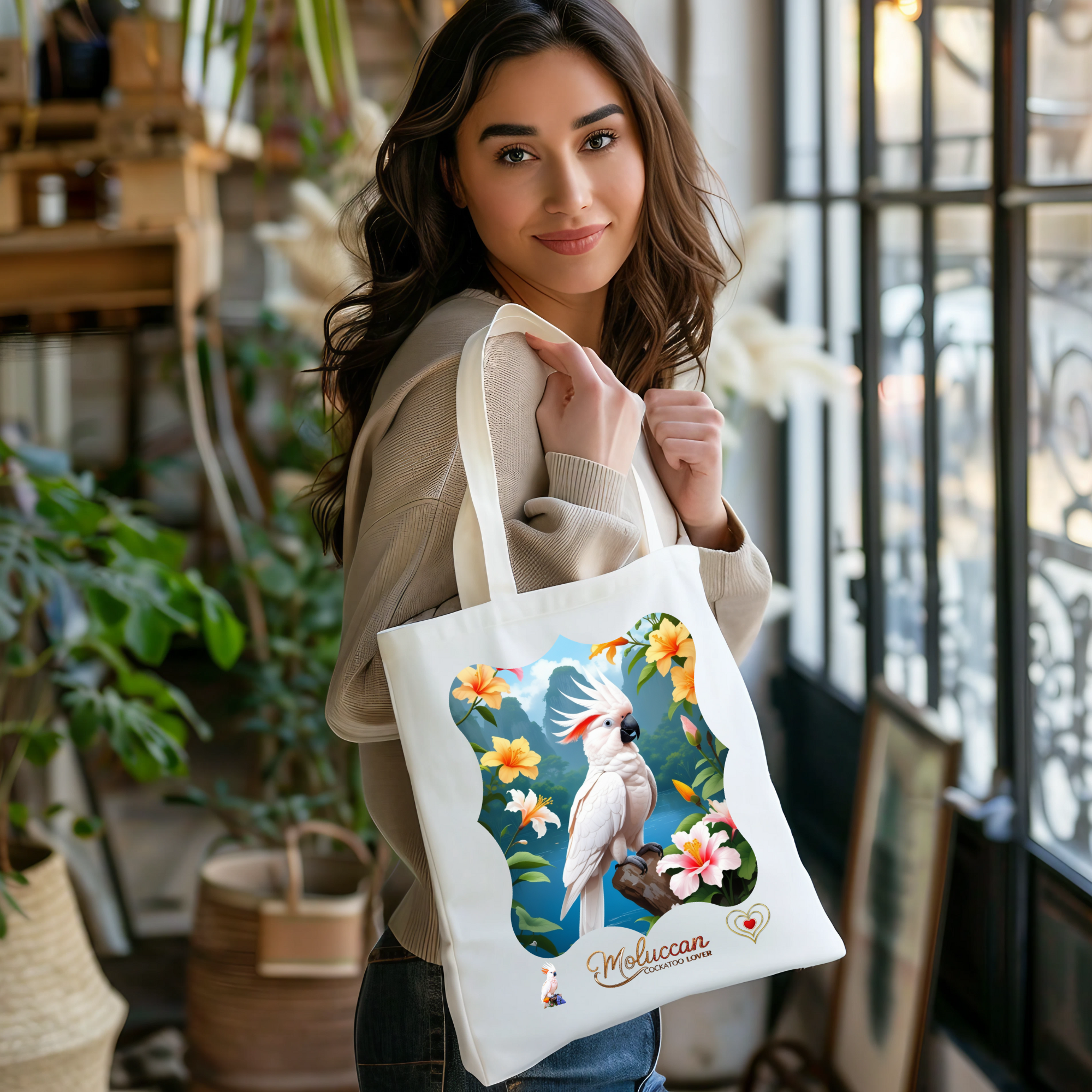 Moluccan Cockatoo Tote Bag