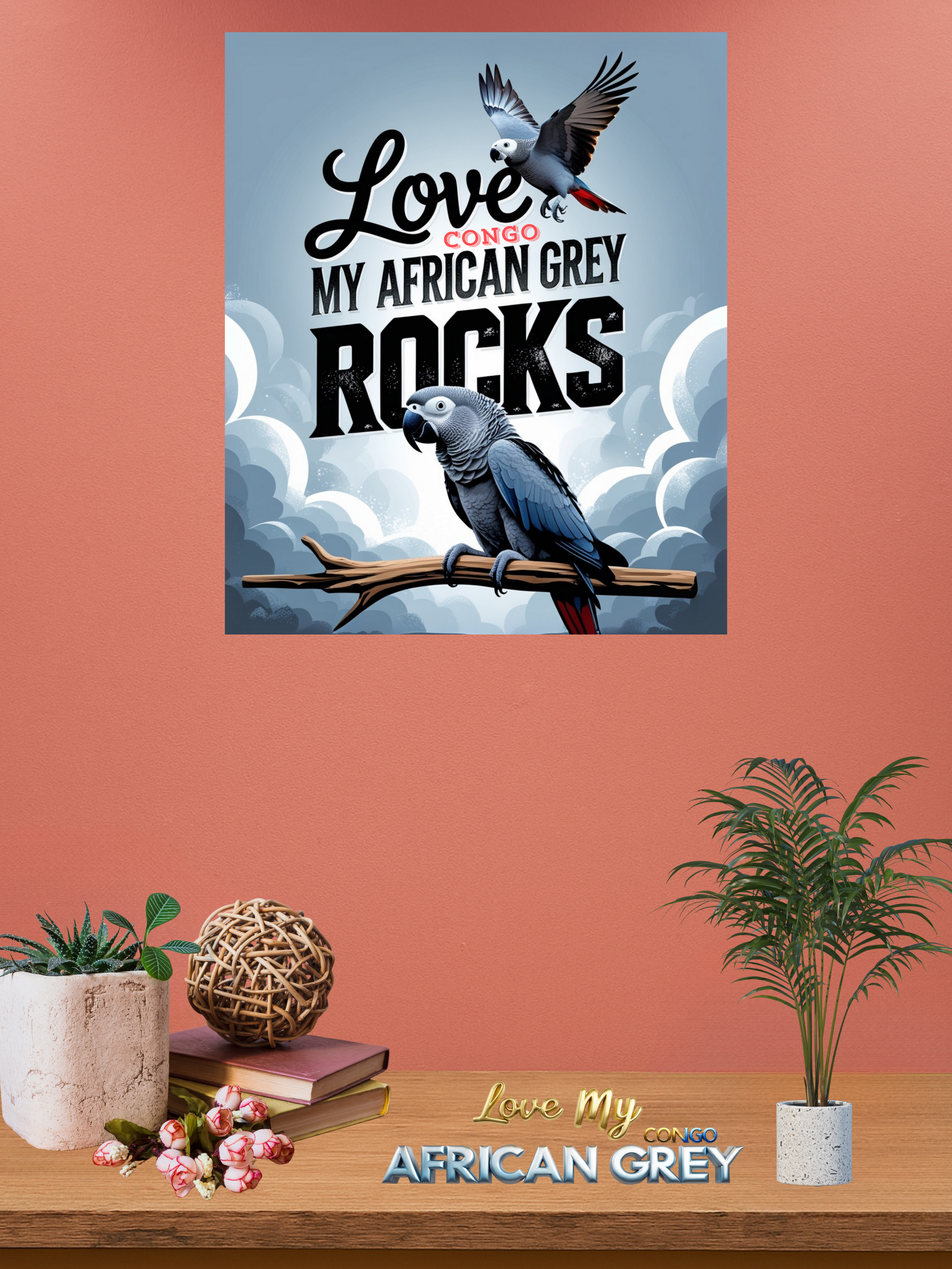 Africa Grey Congo Rocks Wall-Hanging