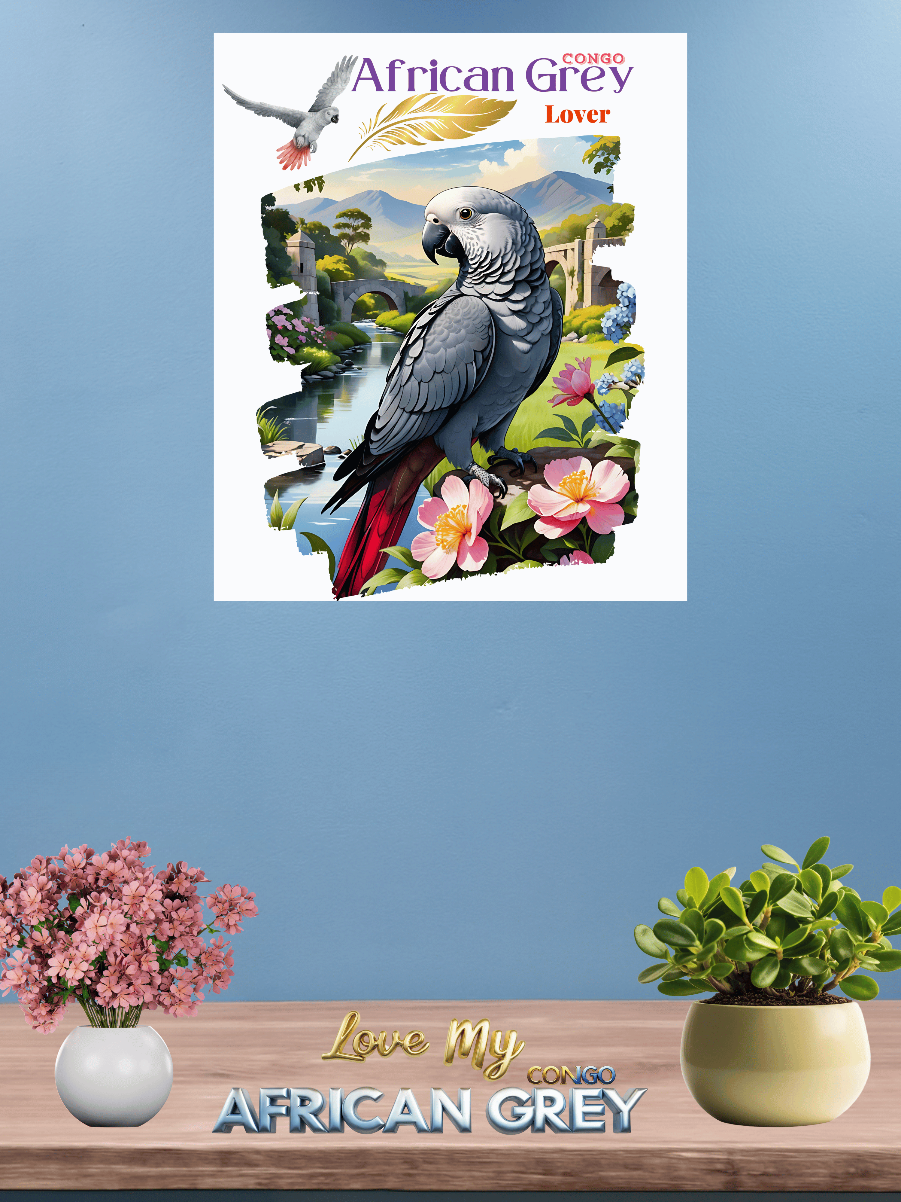 Africa Grey Congo Lover Wall-Hanging