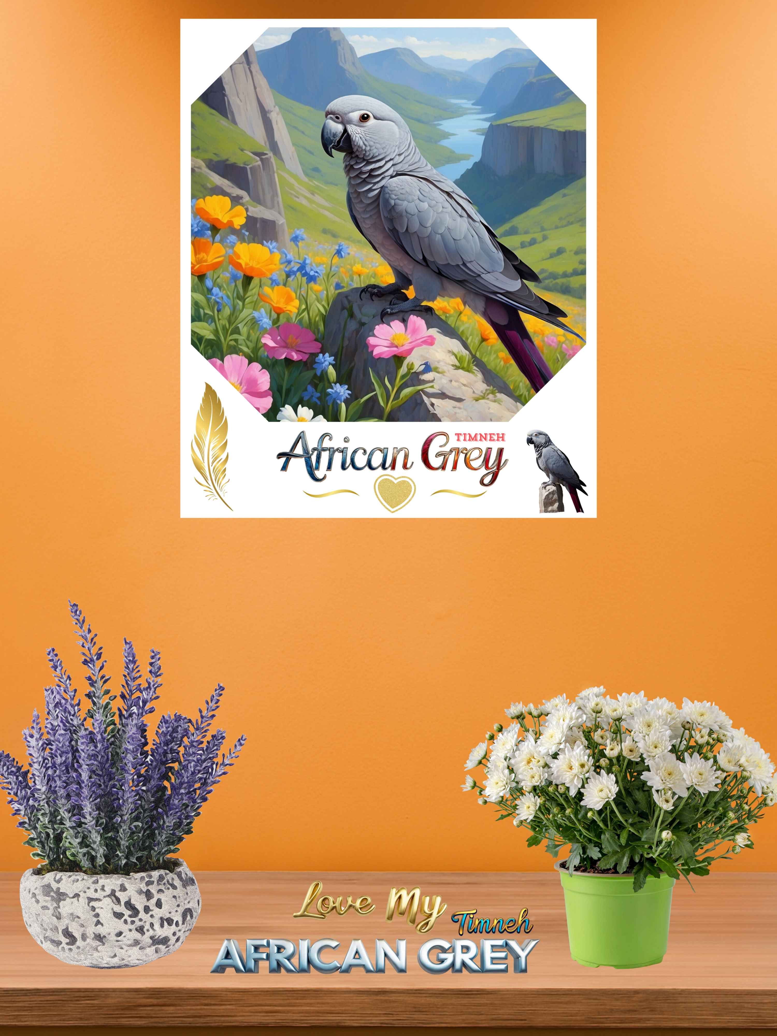 Africa Grey Timneh Valley Wall-Hanging