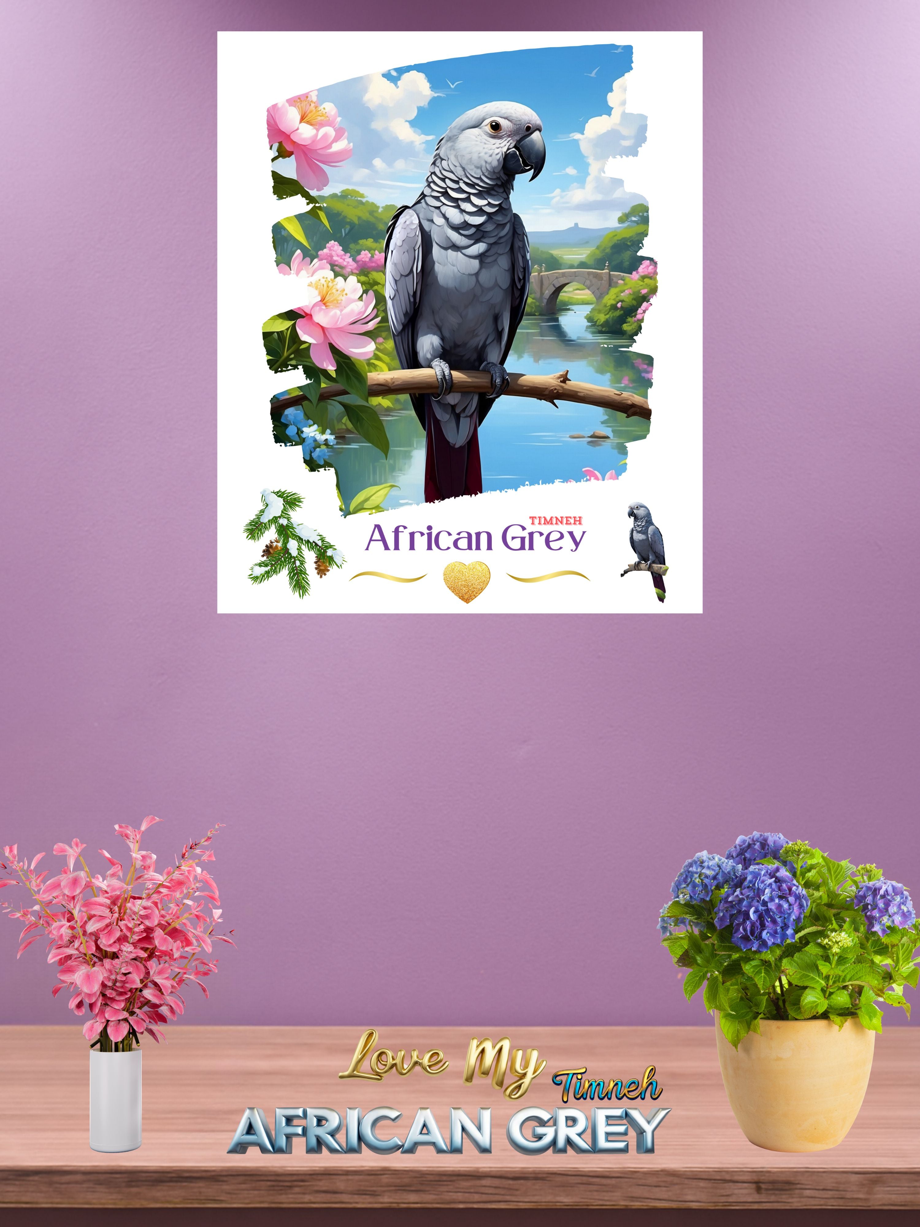 Africa Grey Timneh Nature Wall-Hanging