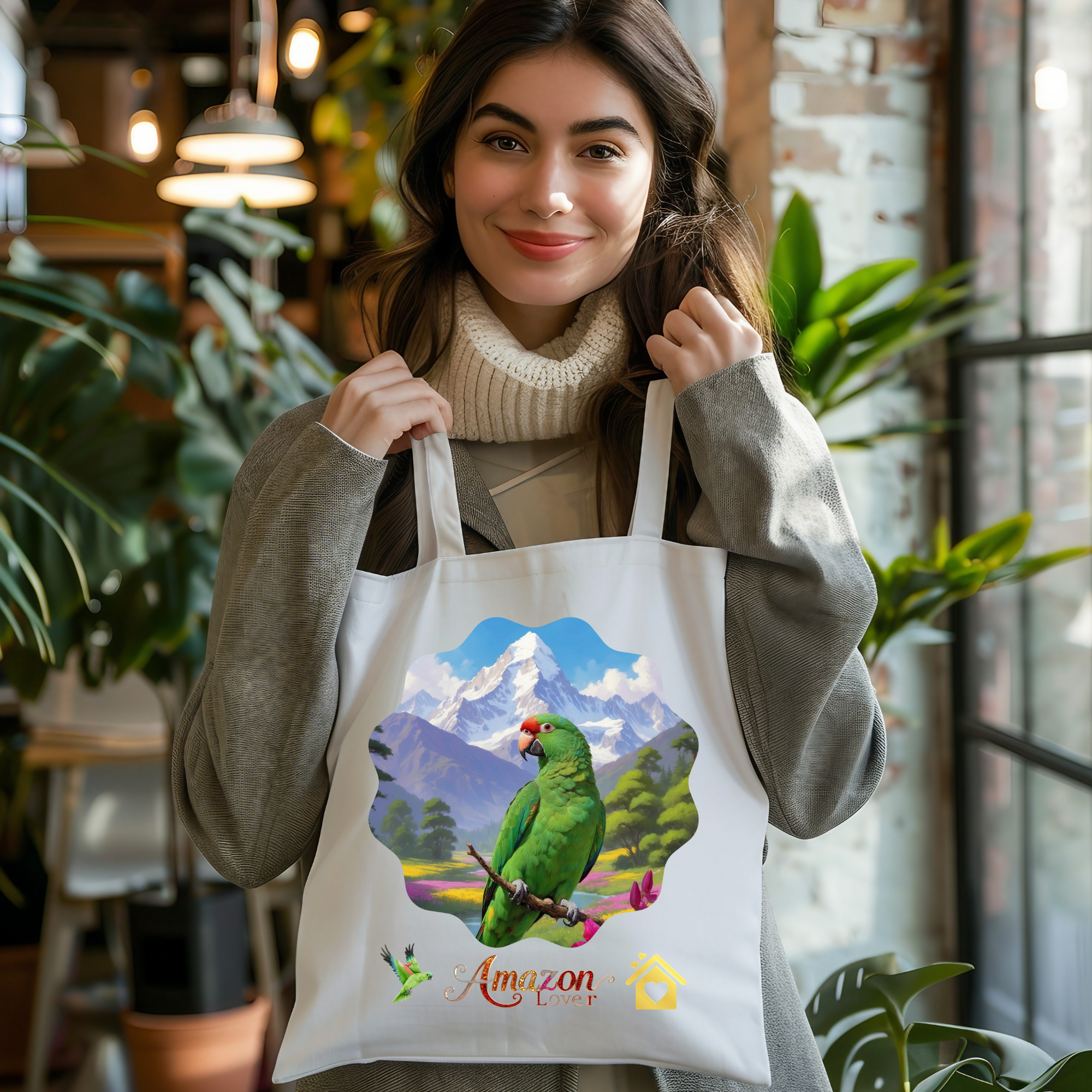 Amazon Lover Mountain Tote Bag