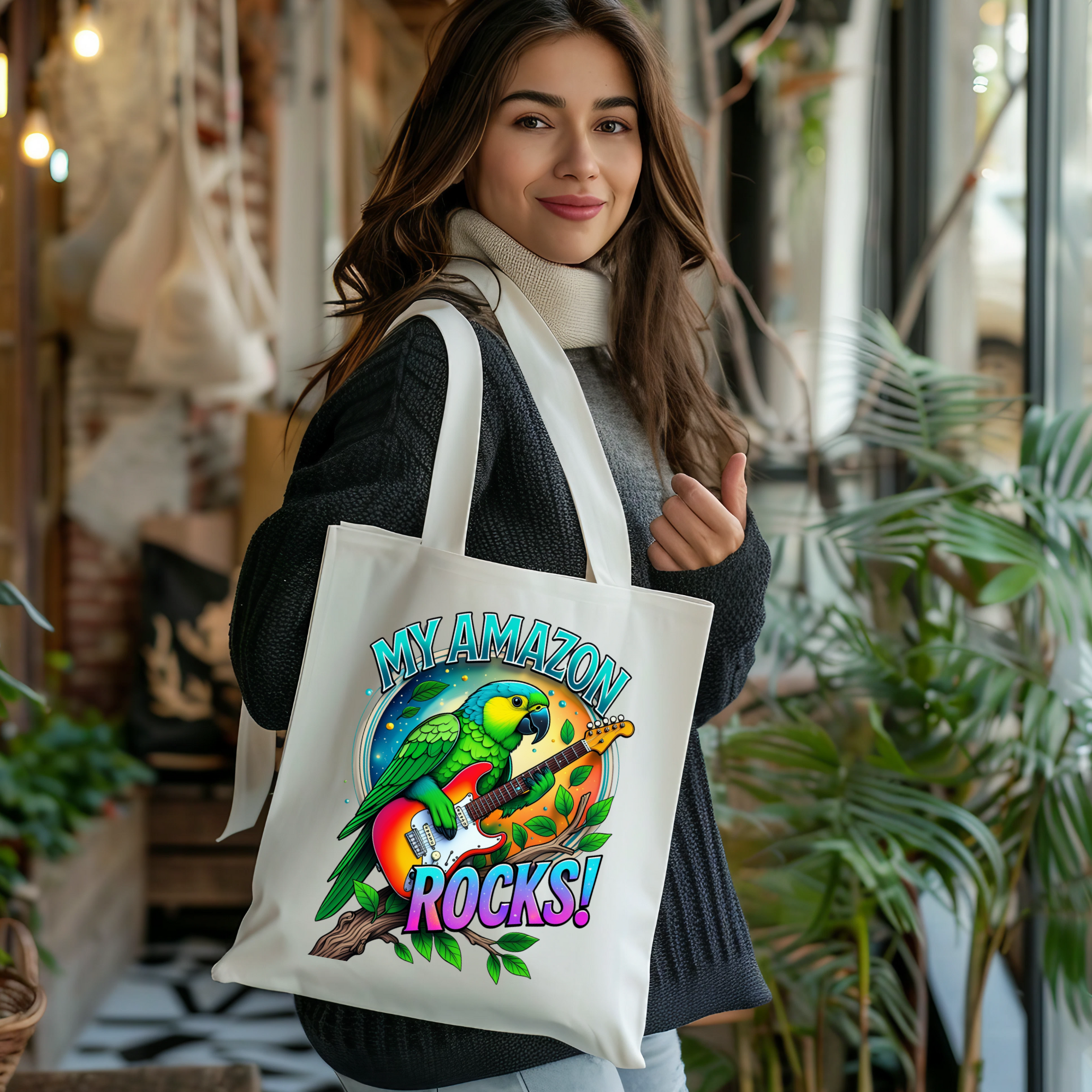 Amazon Rocks Music Tote Bag