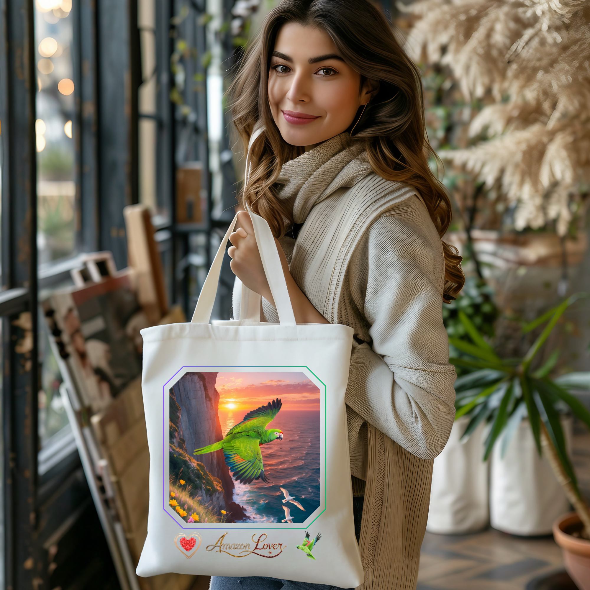 Amazon Flying Sunrise Tote Bag