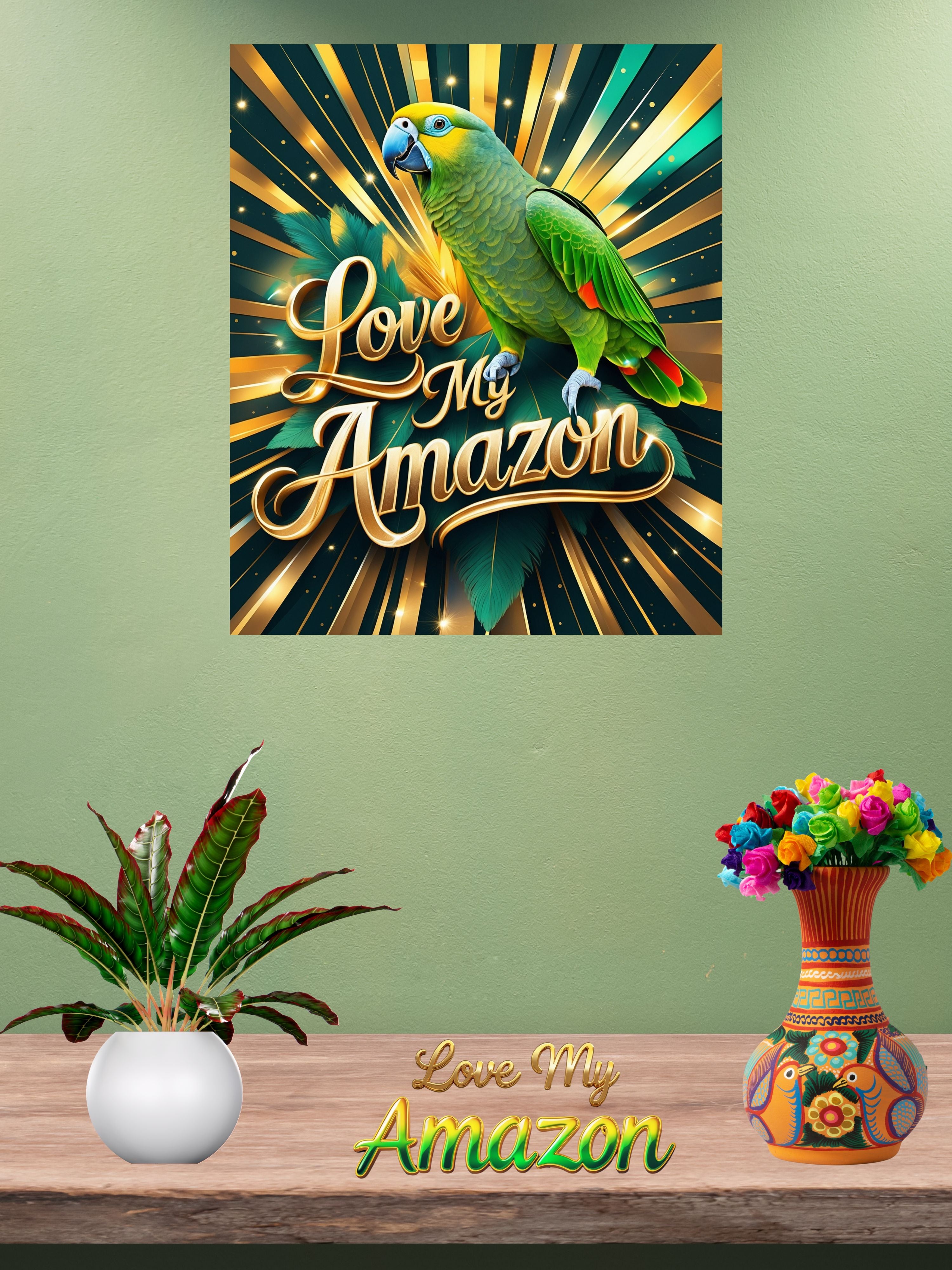 Love My Amazon Parrot Wall-Hanging