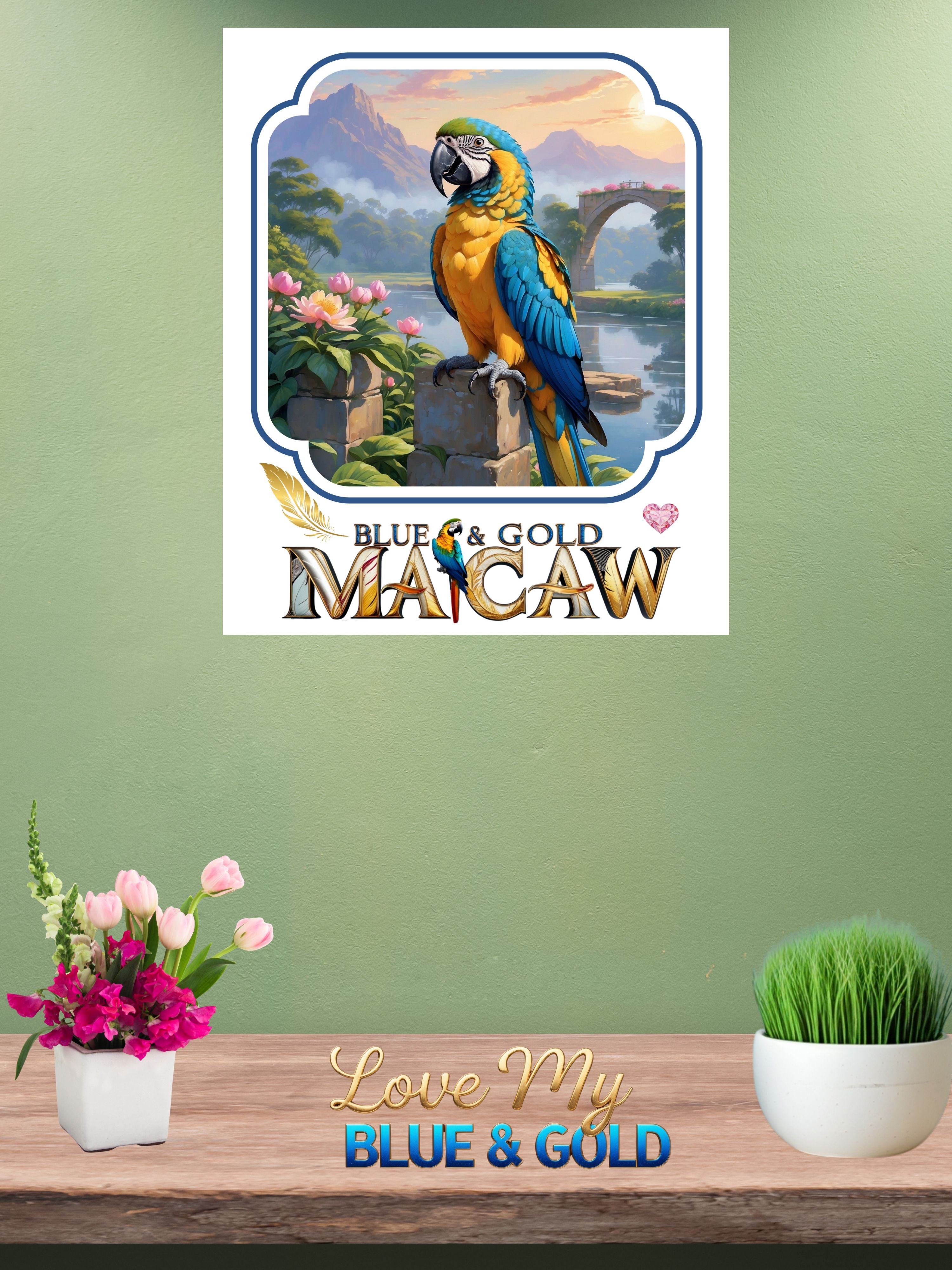 Blue & Gold Macaw Nature Wall-Hanging