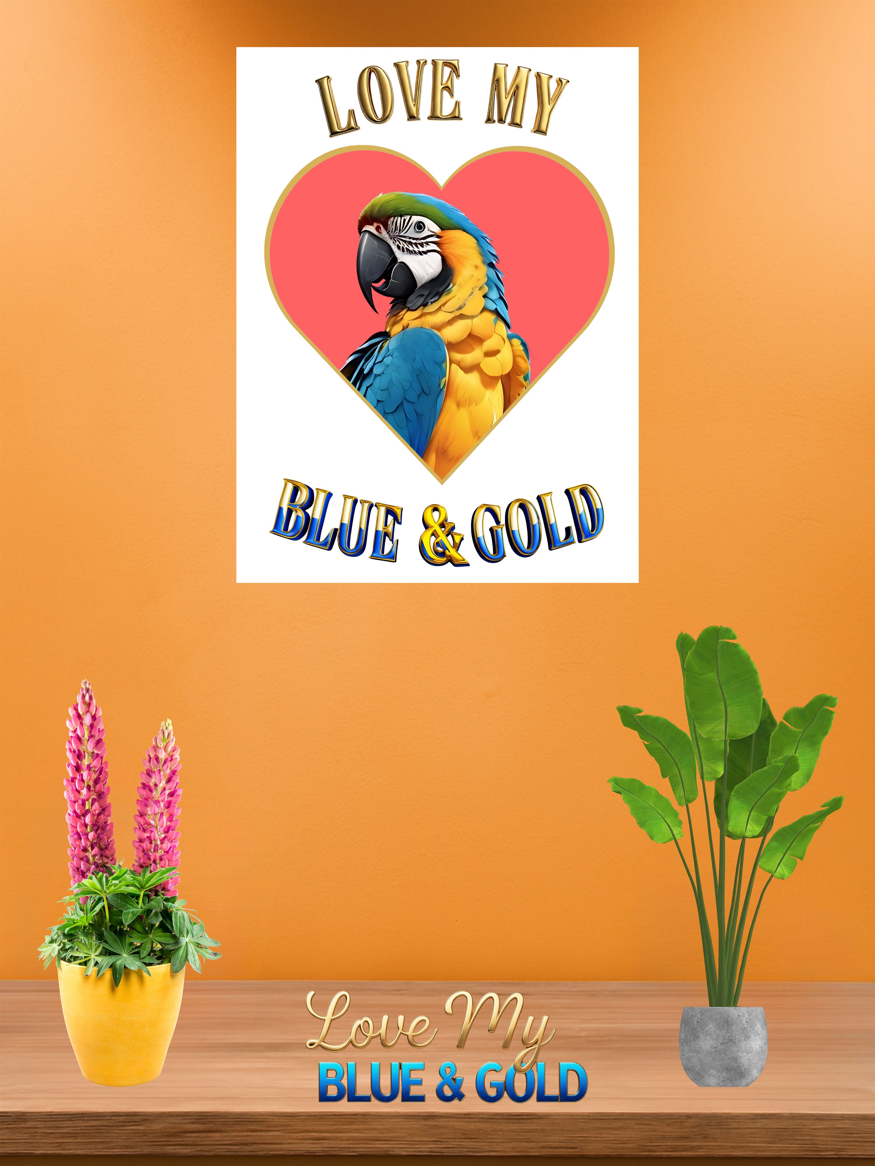 Love My Blue & Gold Wall-Hanging