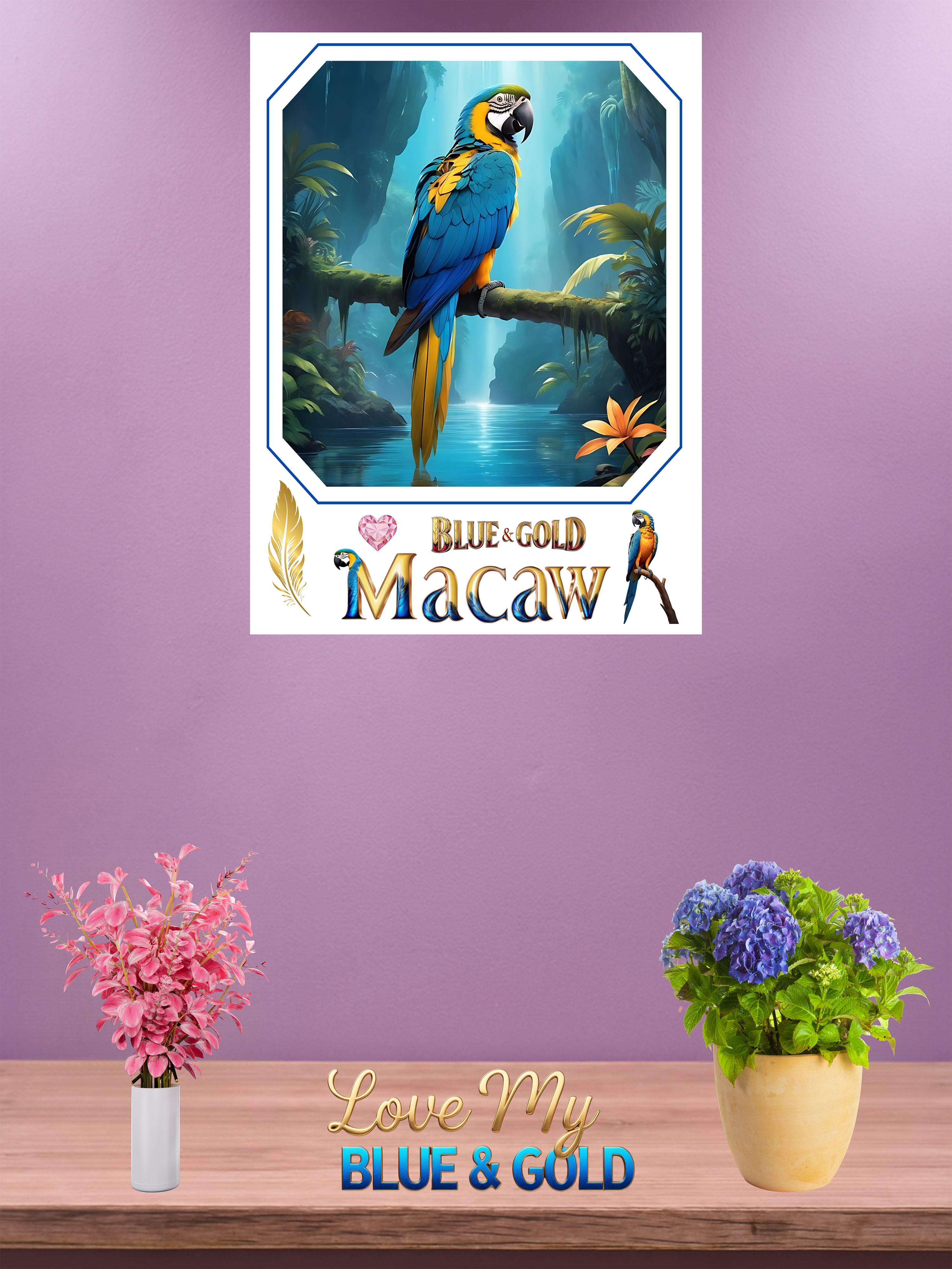 Blue & Gold Macaw Valley Wall-Hanging
