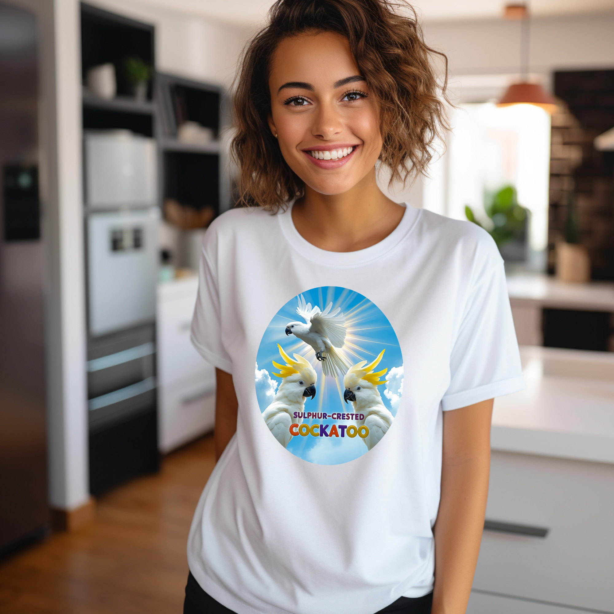 Sulphur-Crested Cockatoo Flying T-Shirt