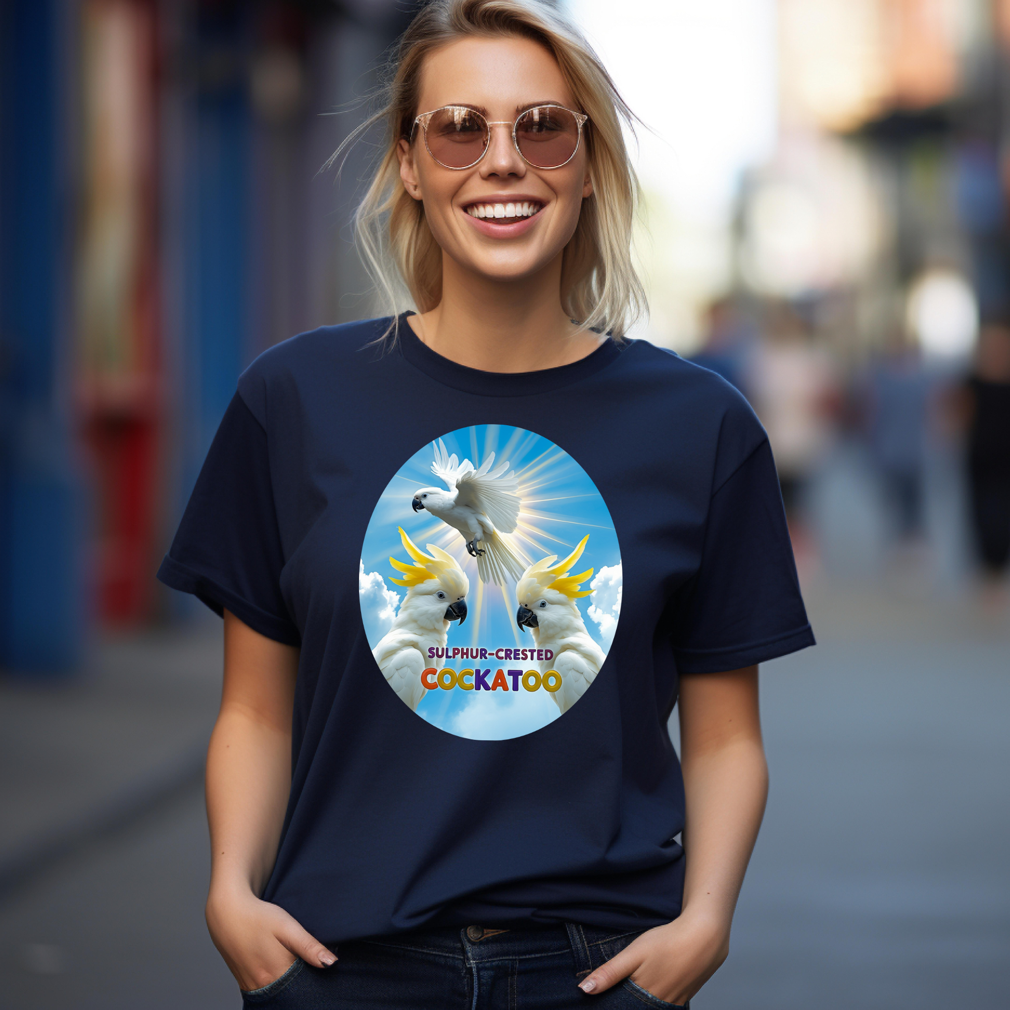 Sulphur-Crested Cockatoo Flying T-Shirt