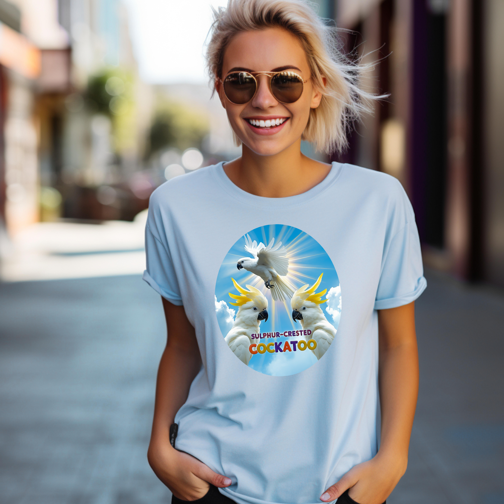 Sulphur-Crested Cockatoo Flying T-Shirt