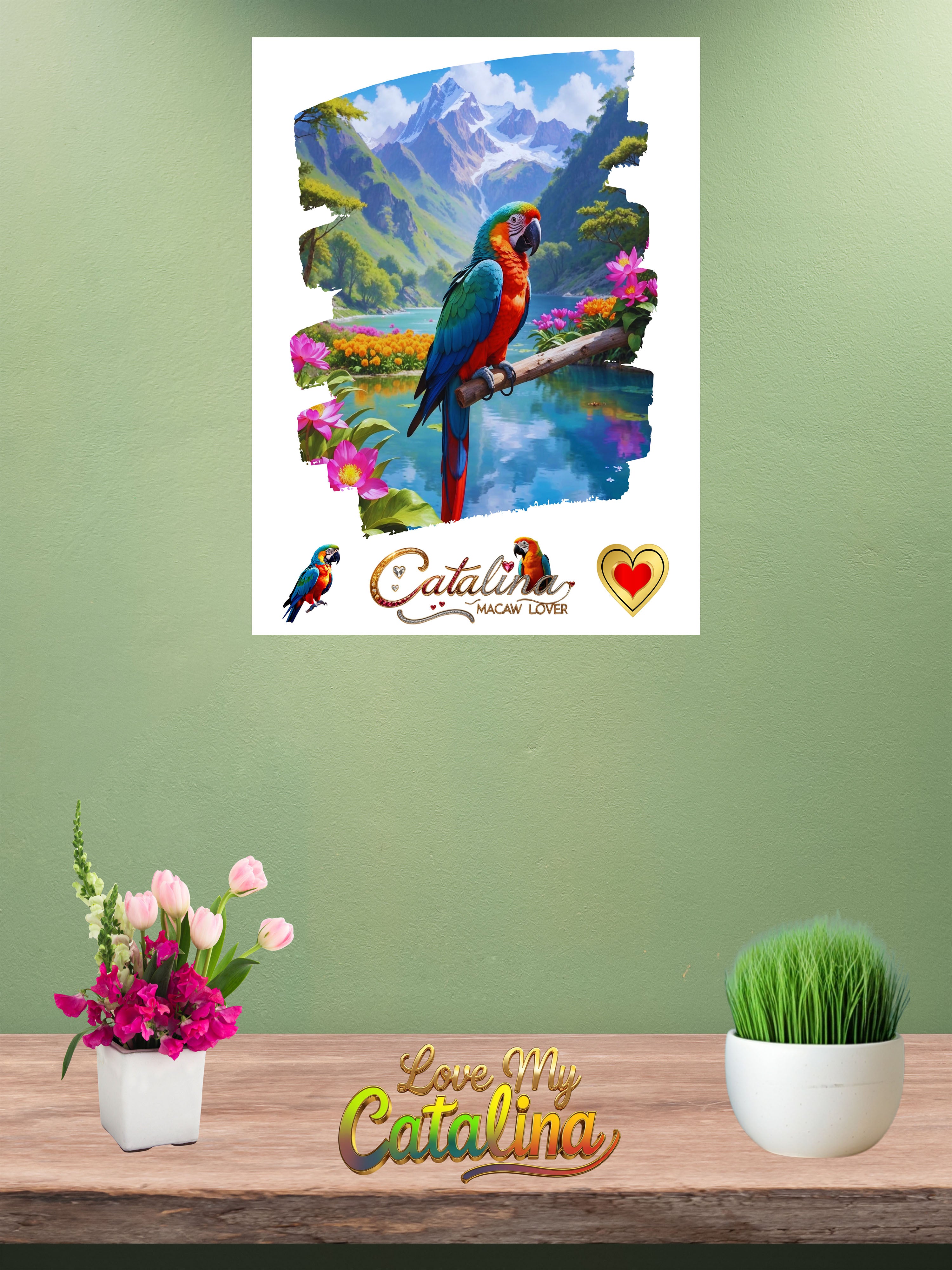 Valley Catalina Macaw Lover Wall-Hanging