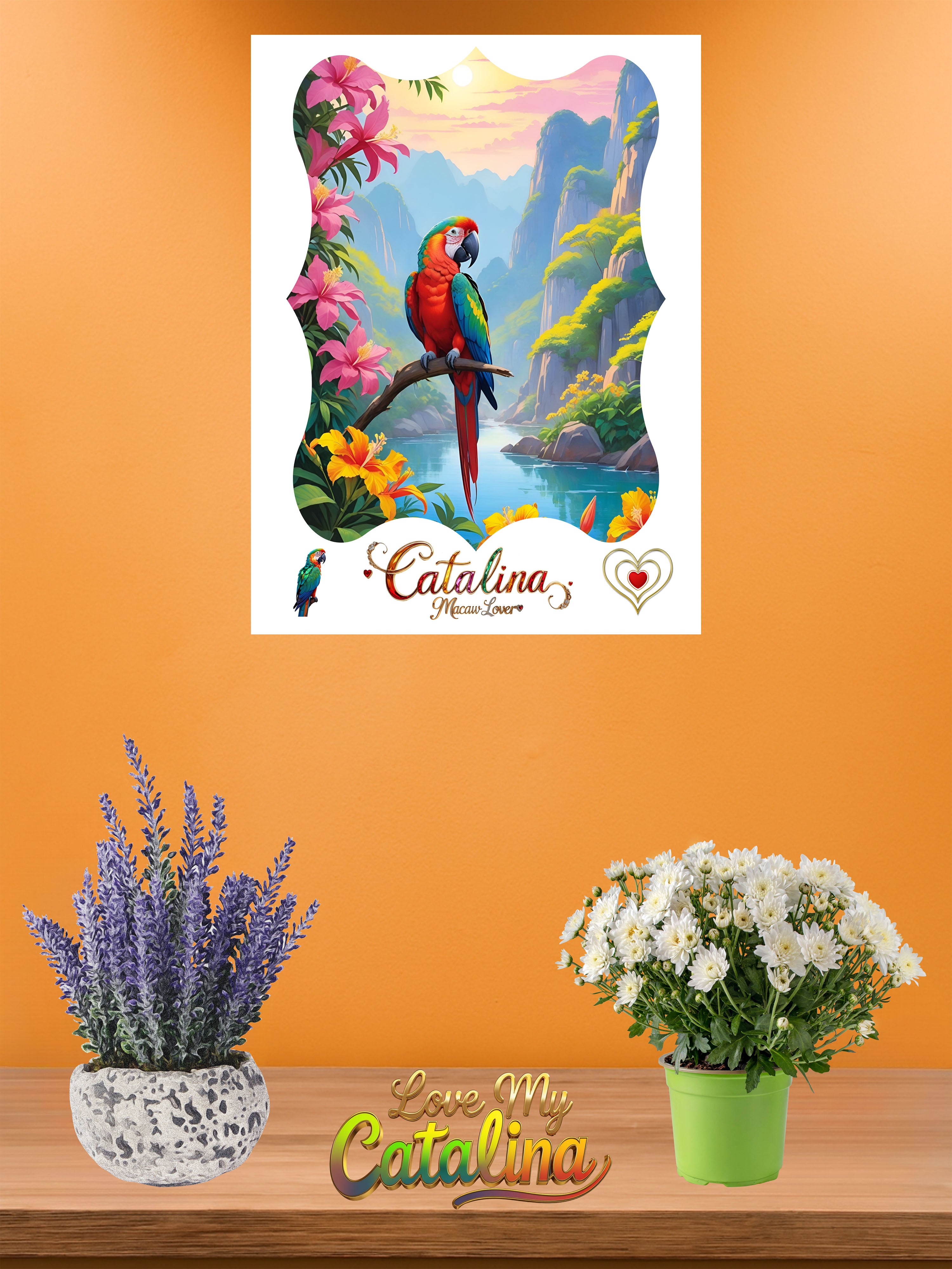 Catalina Macaw Lover Valley Wall-Hanging