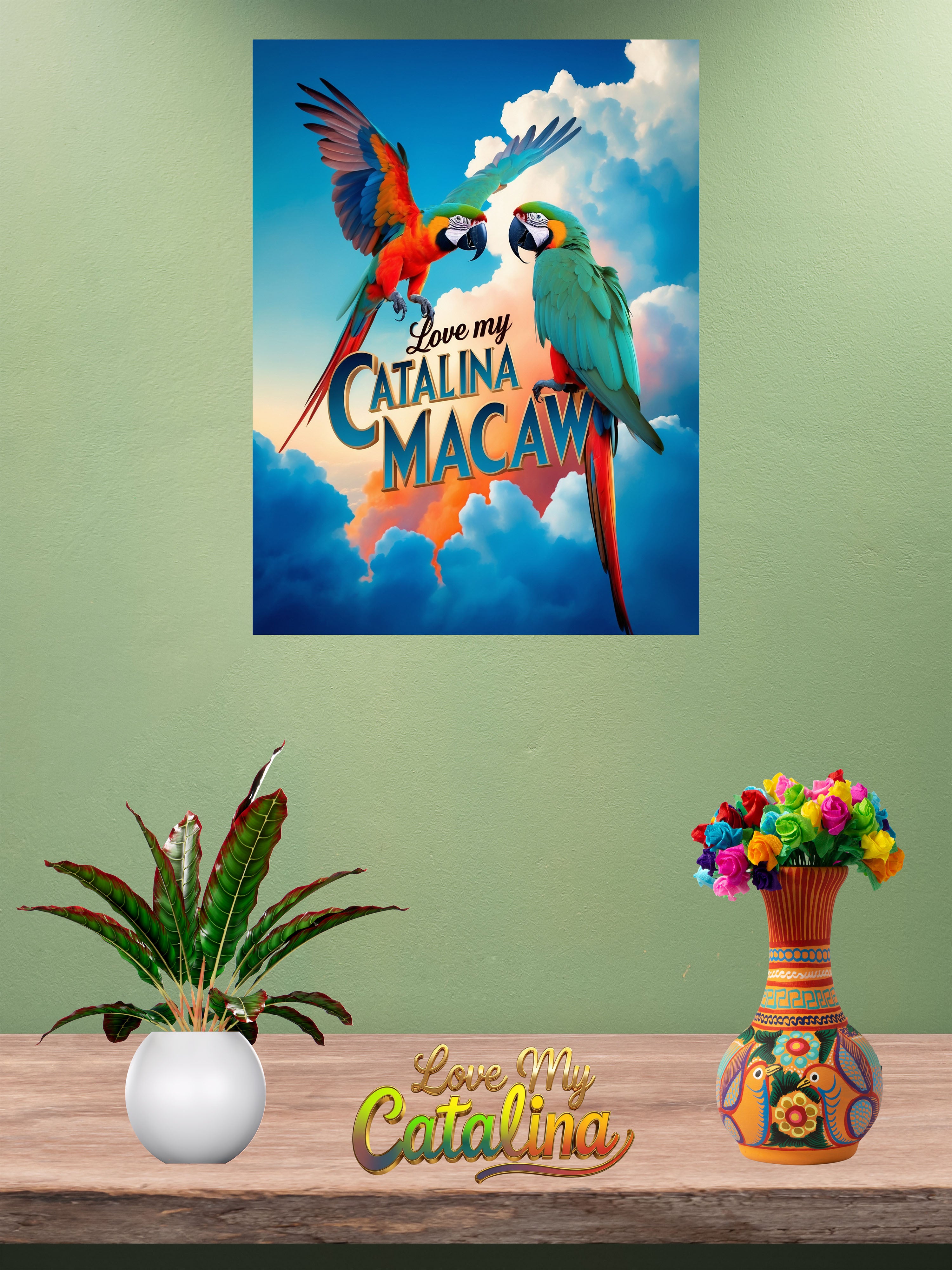 Catalina macaw wall hanging