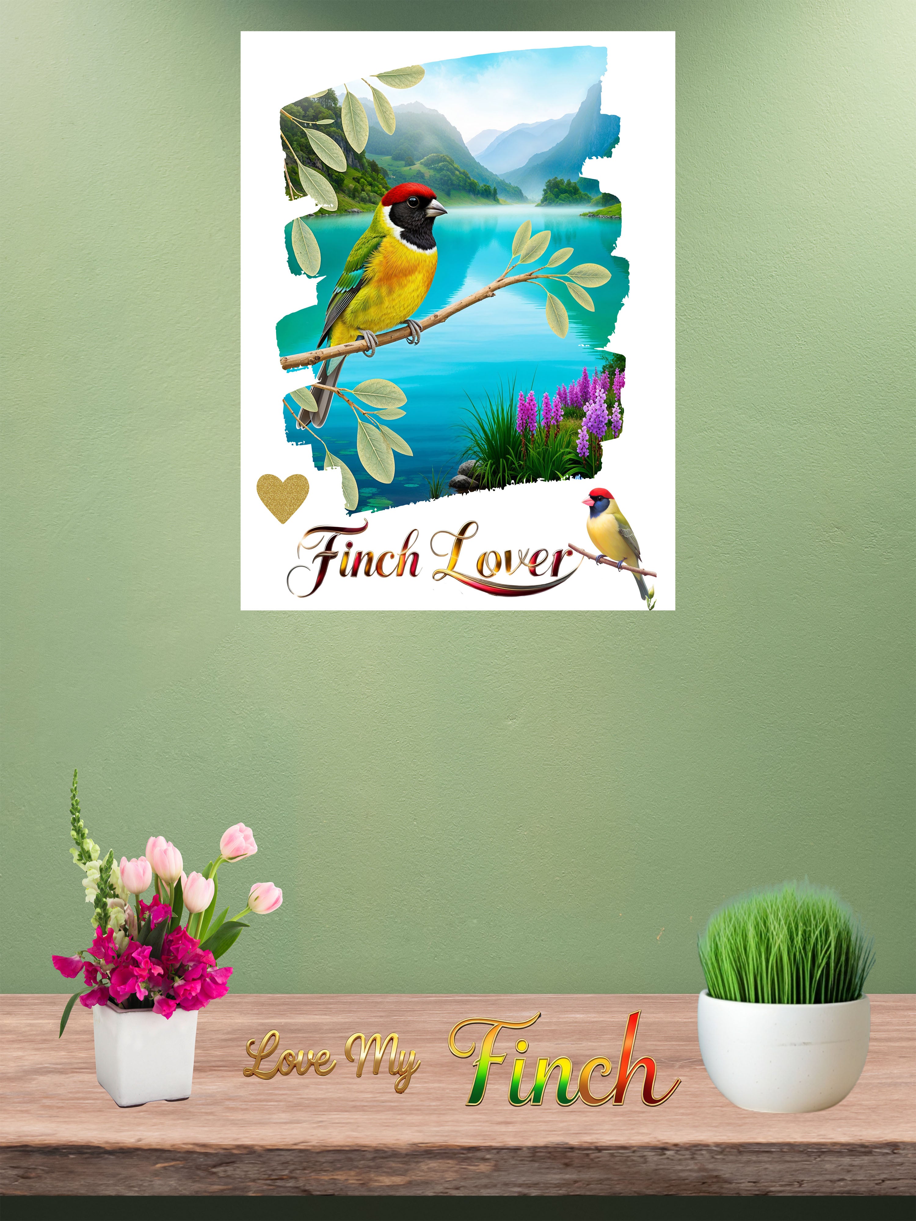 Finch Lover Nature Wall-Hanging