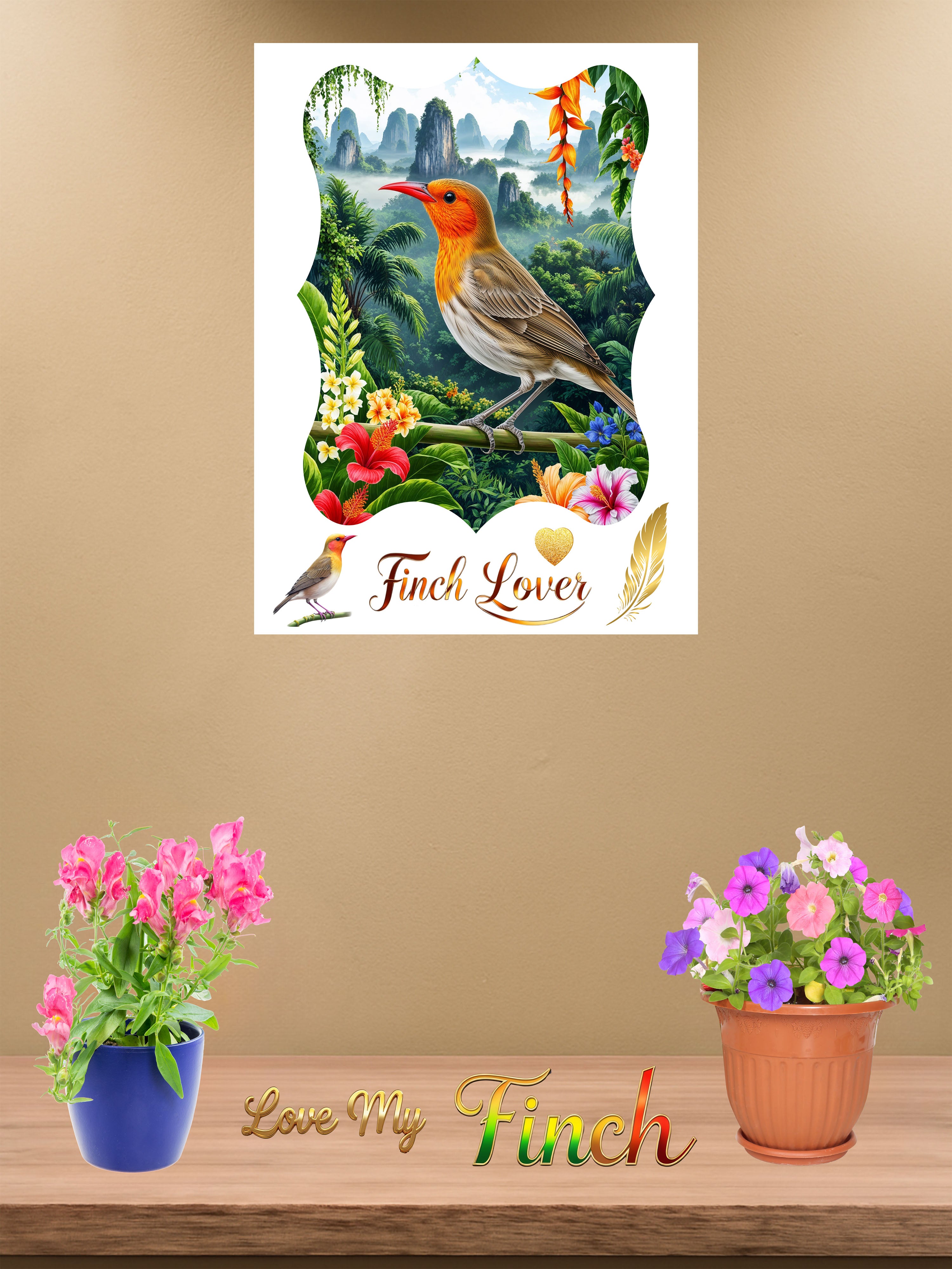Finch Lover Nature Wall-Hanging