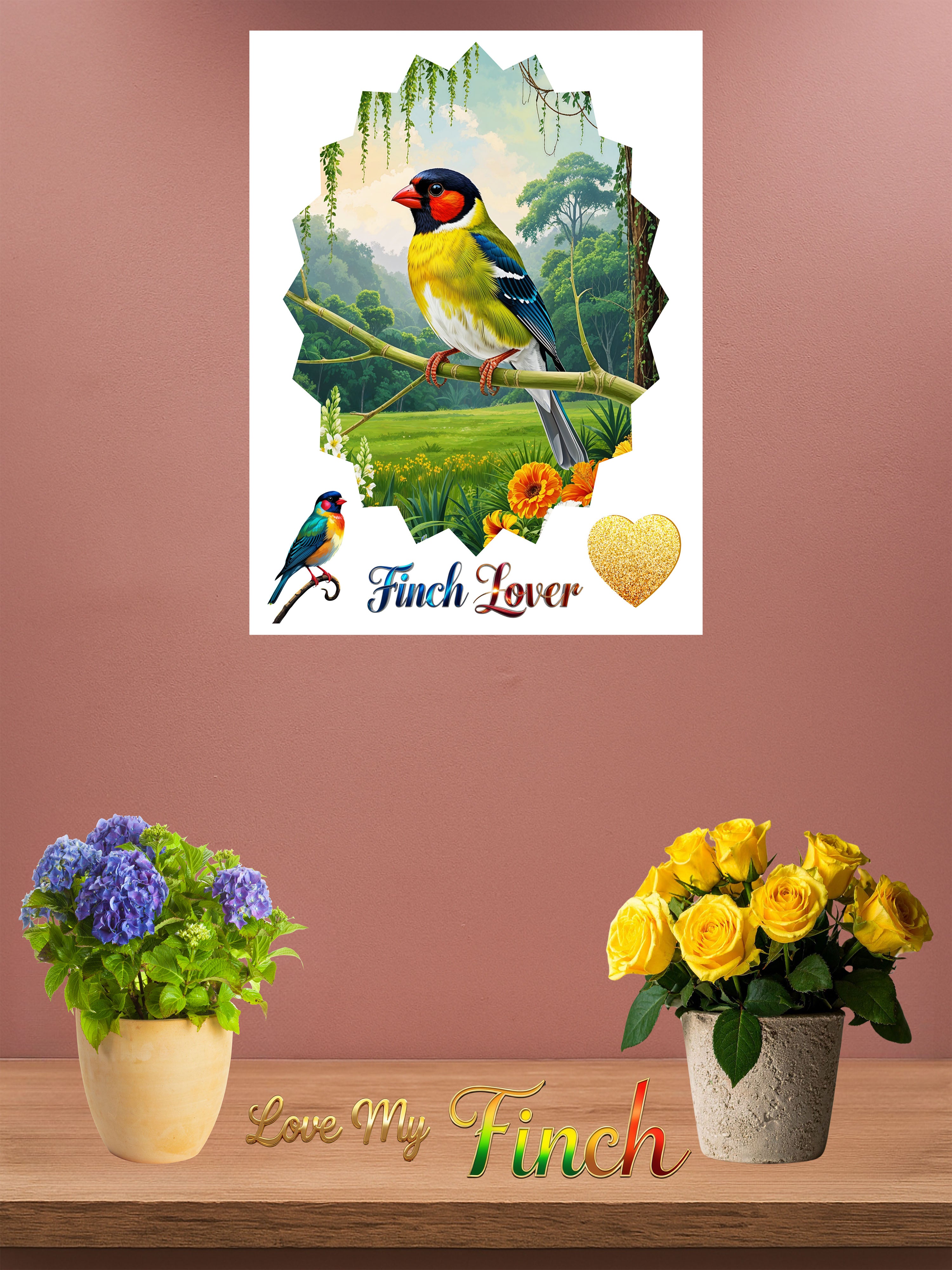 Nature Finch Lover Wall-Hanging