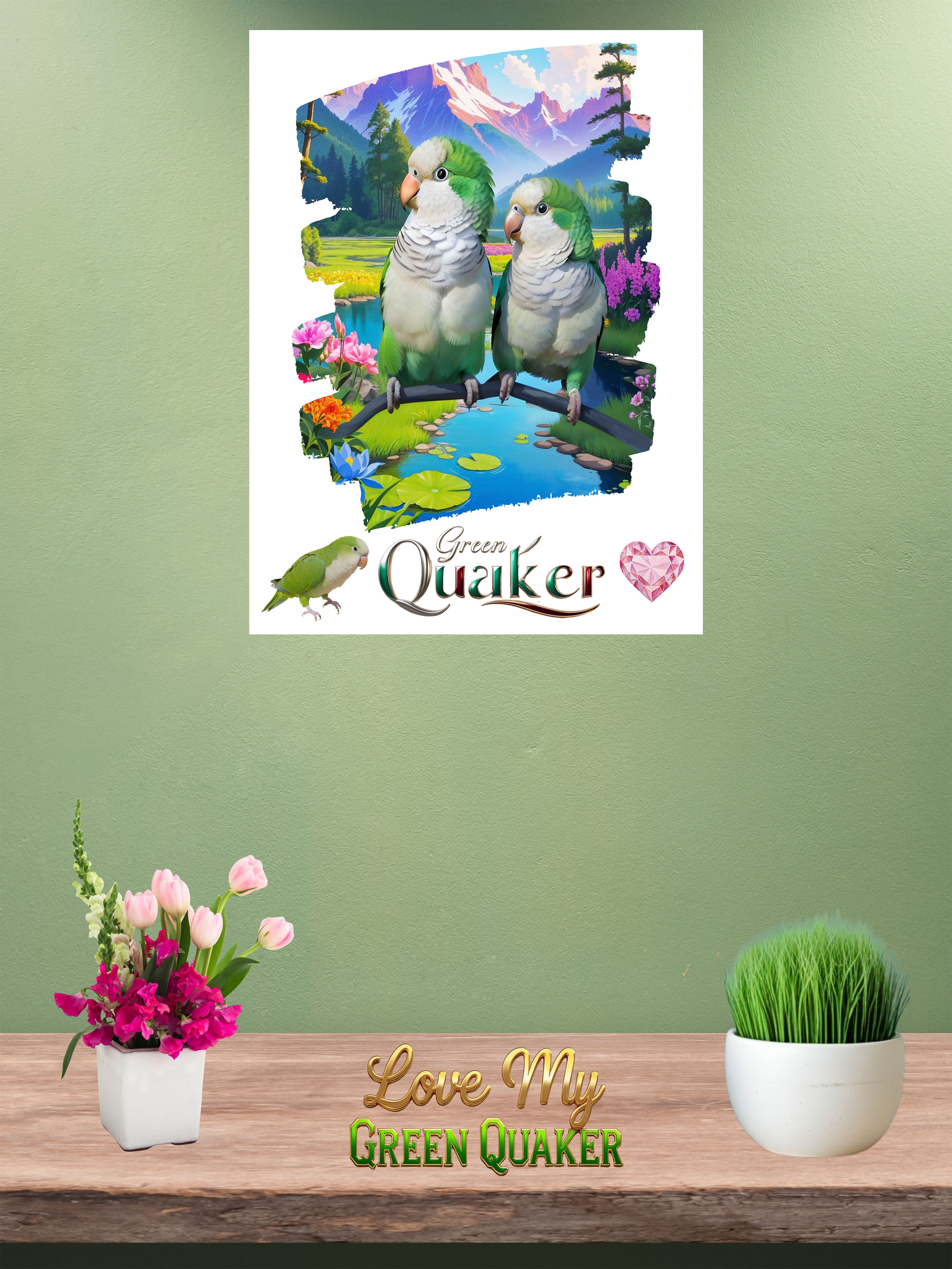 Green Quaker Nature Wall-Hanging