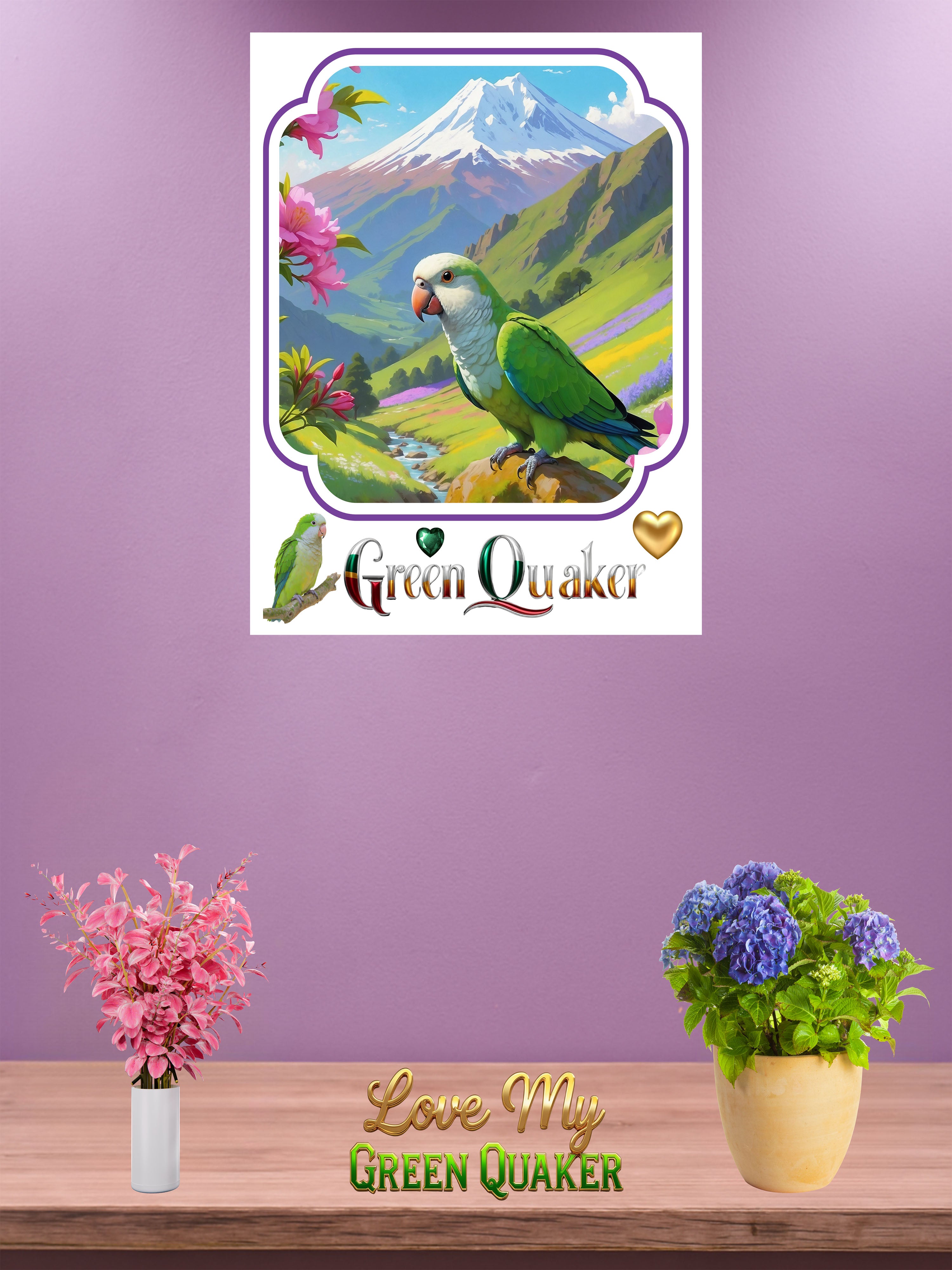 Green Quaker Nature Scenic Wall-Hanging