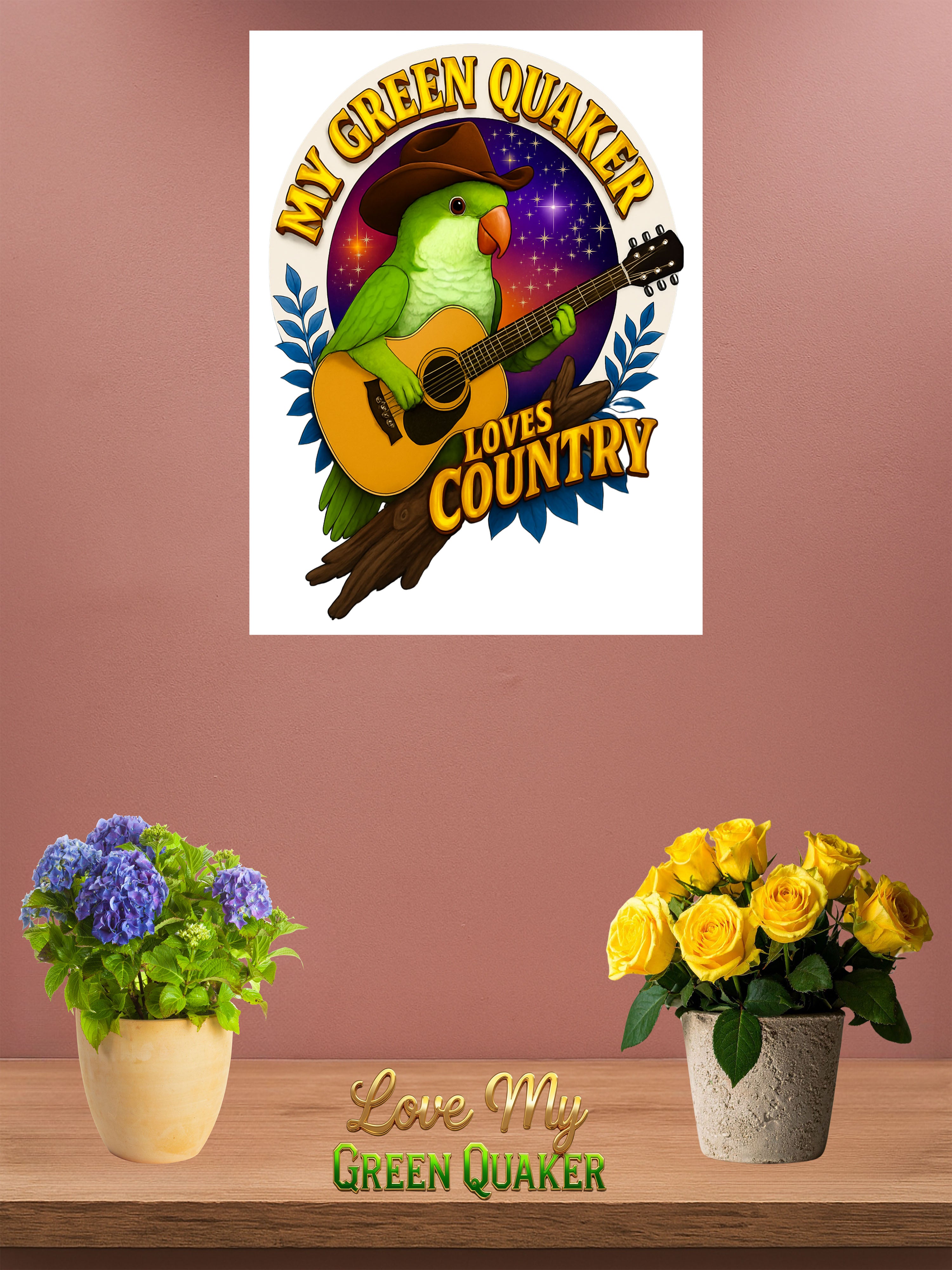 Green Quaker Loves Country Wall-Hanging