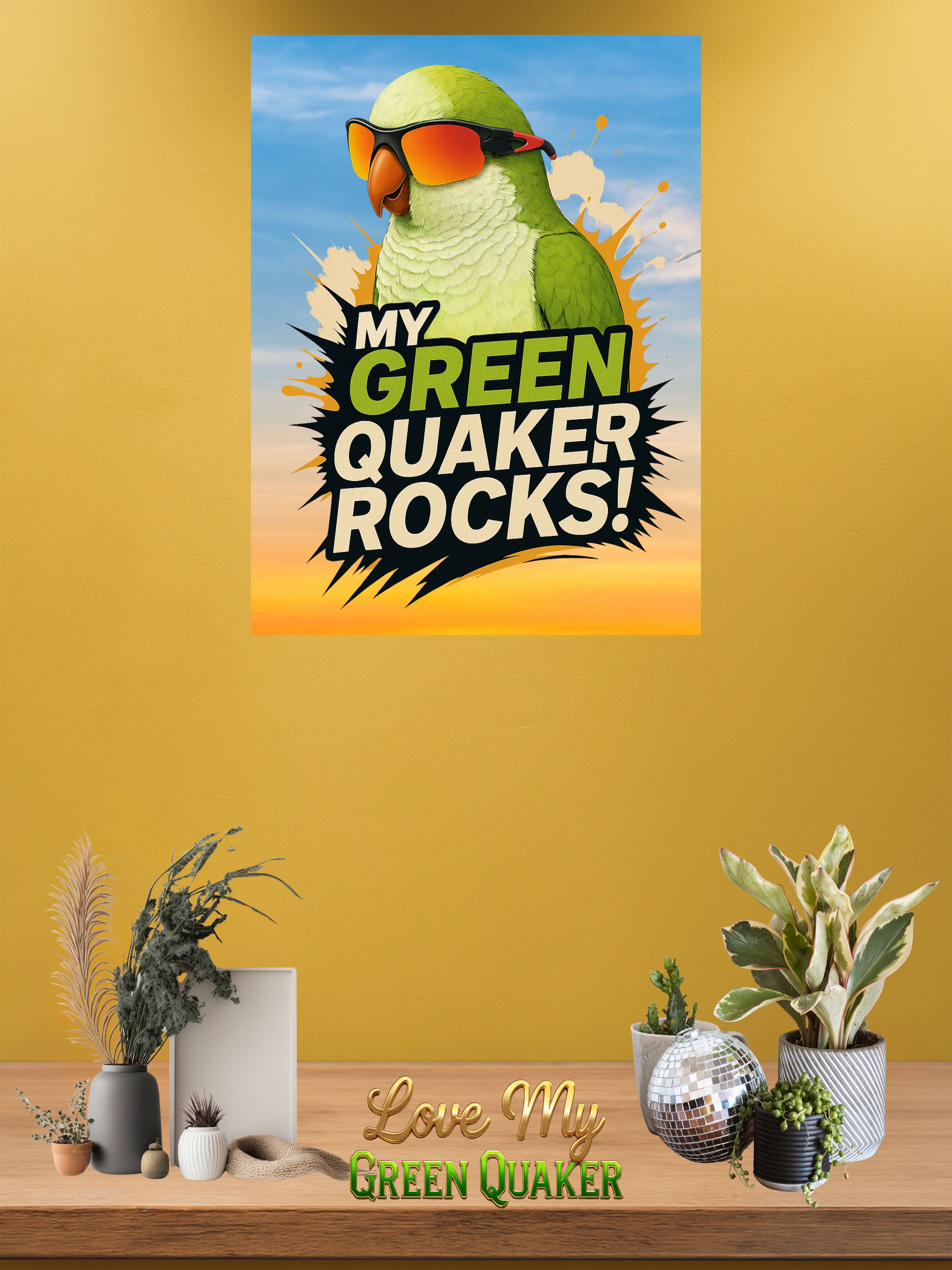 My Green Quaker Rocks Wall-Hanging