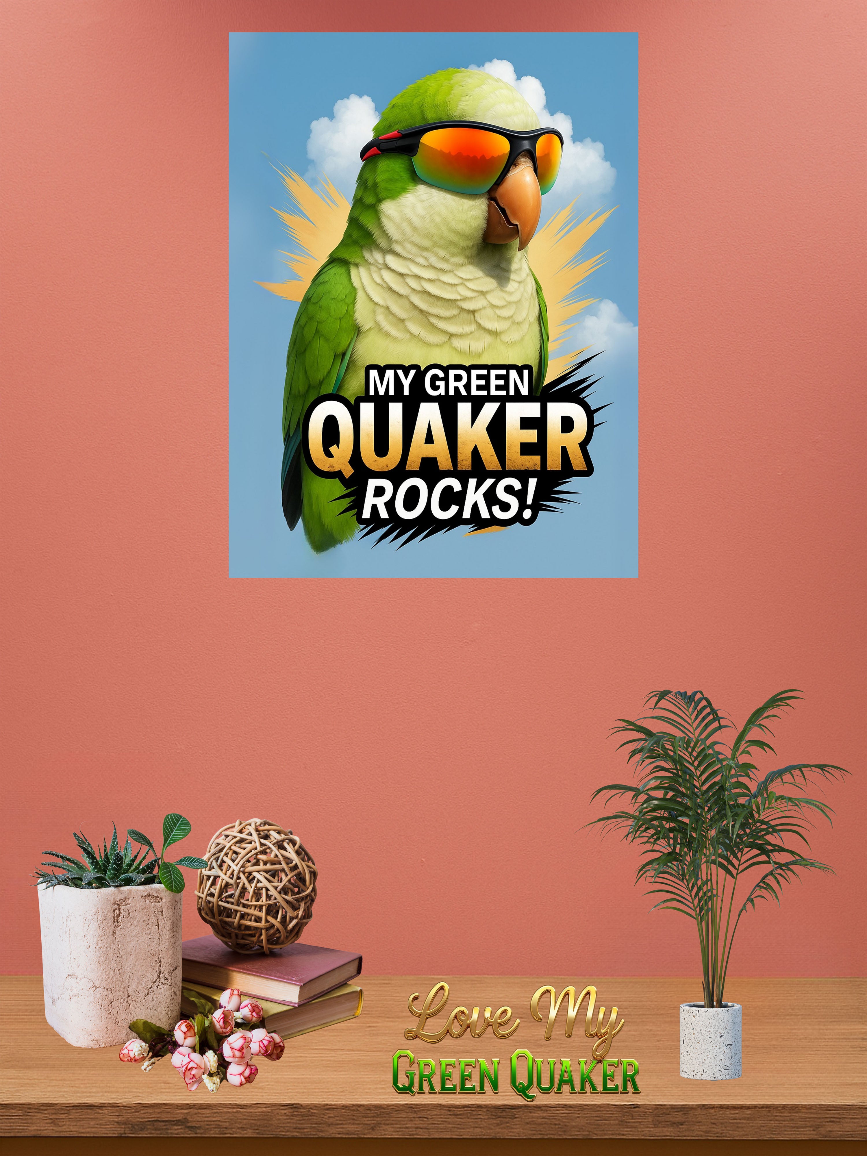 Cool Green Quaker Rocks Wall-Hanging