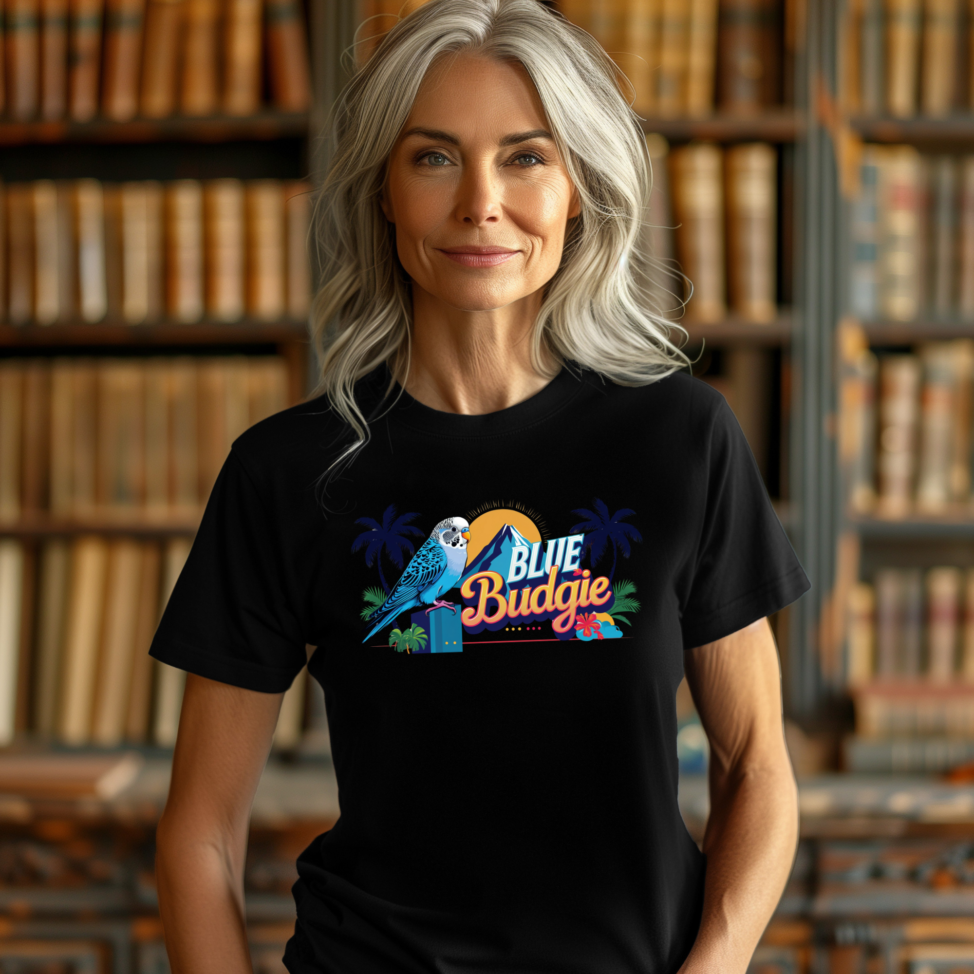 Blue Budgie Beach T-Shirt