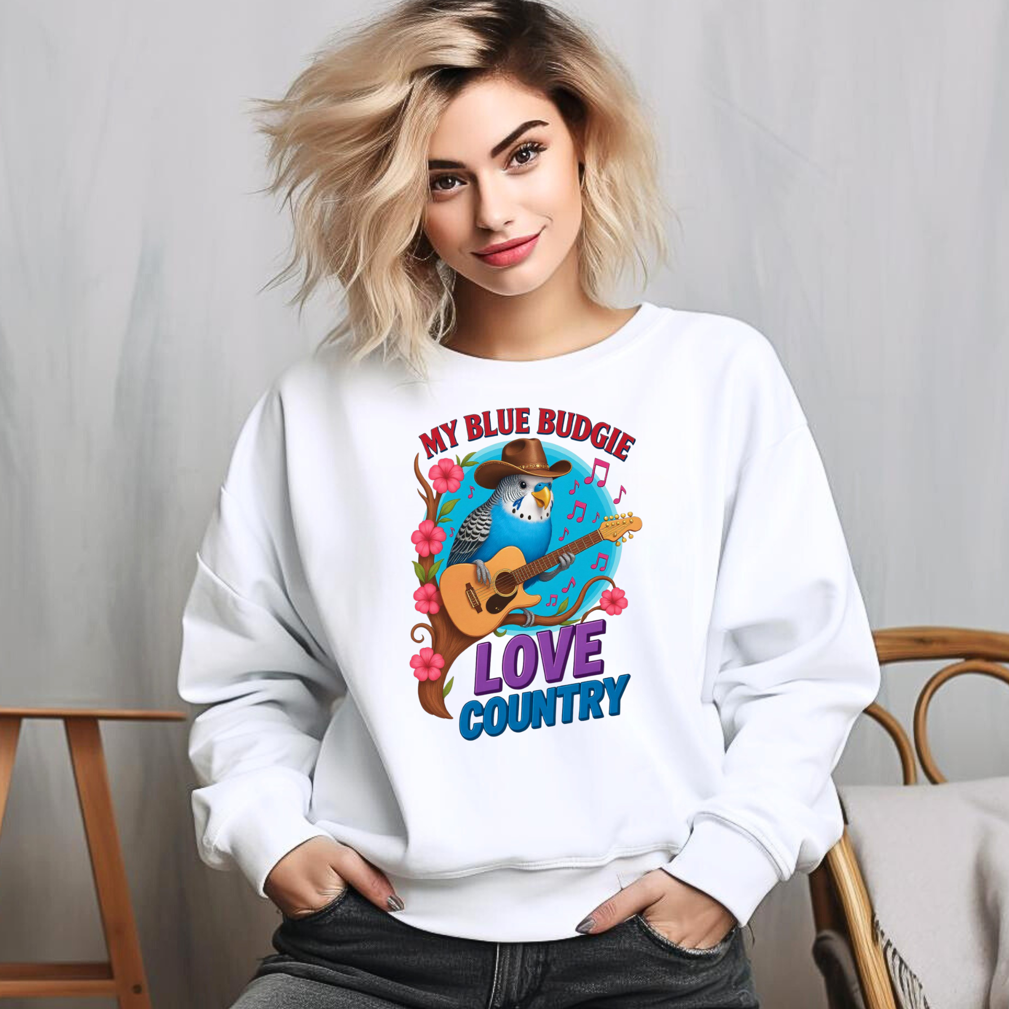 Blue Budgie Sweatshirt