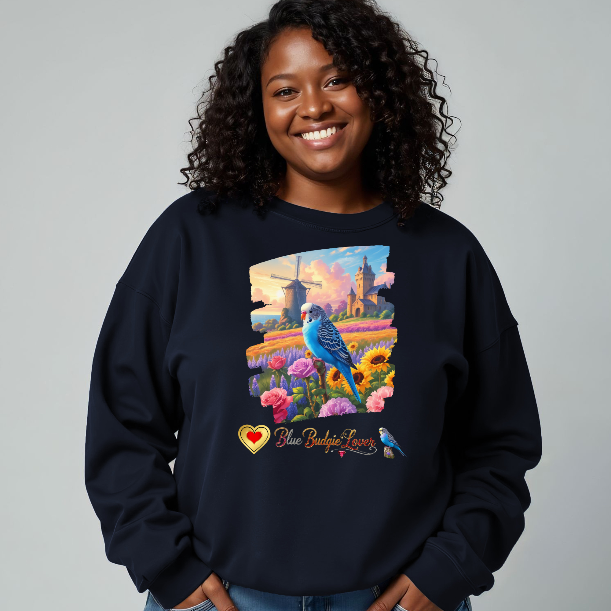 Blue Budgie Lover Sweatshirt