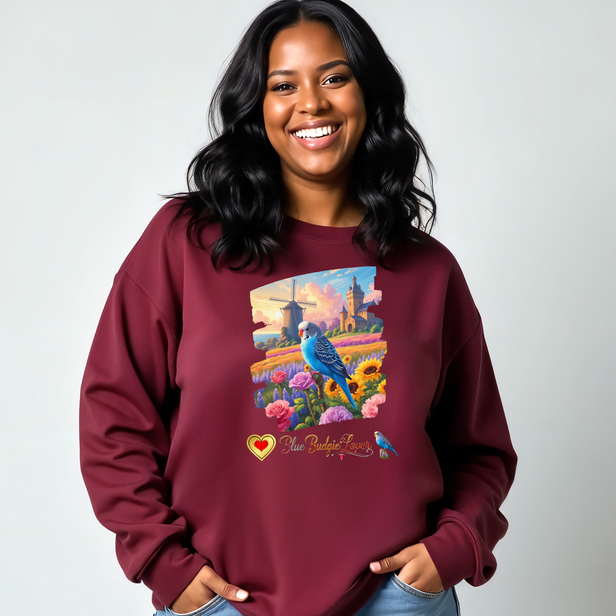 Blue Budgie Lover Sweatshirt